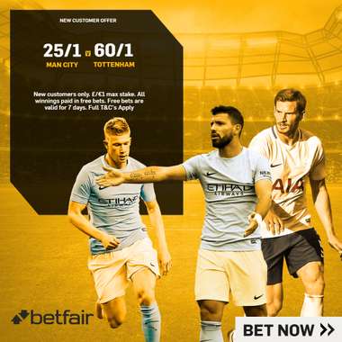 Man City Spurs Betfair graphic