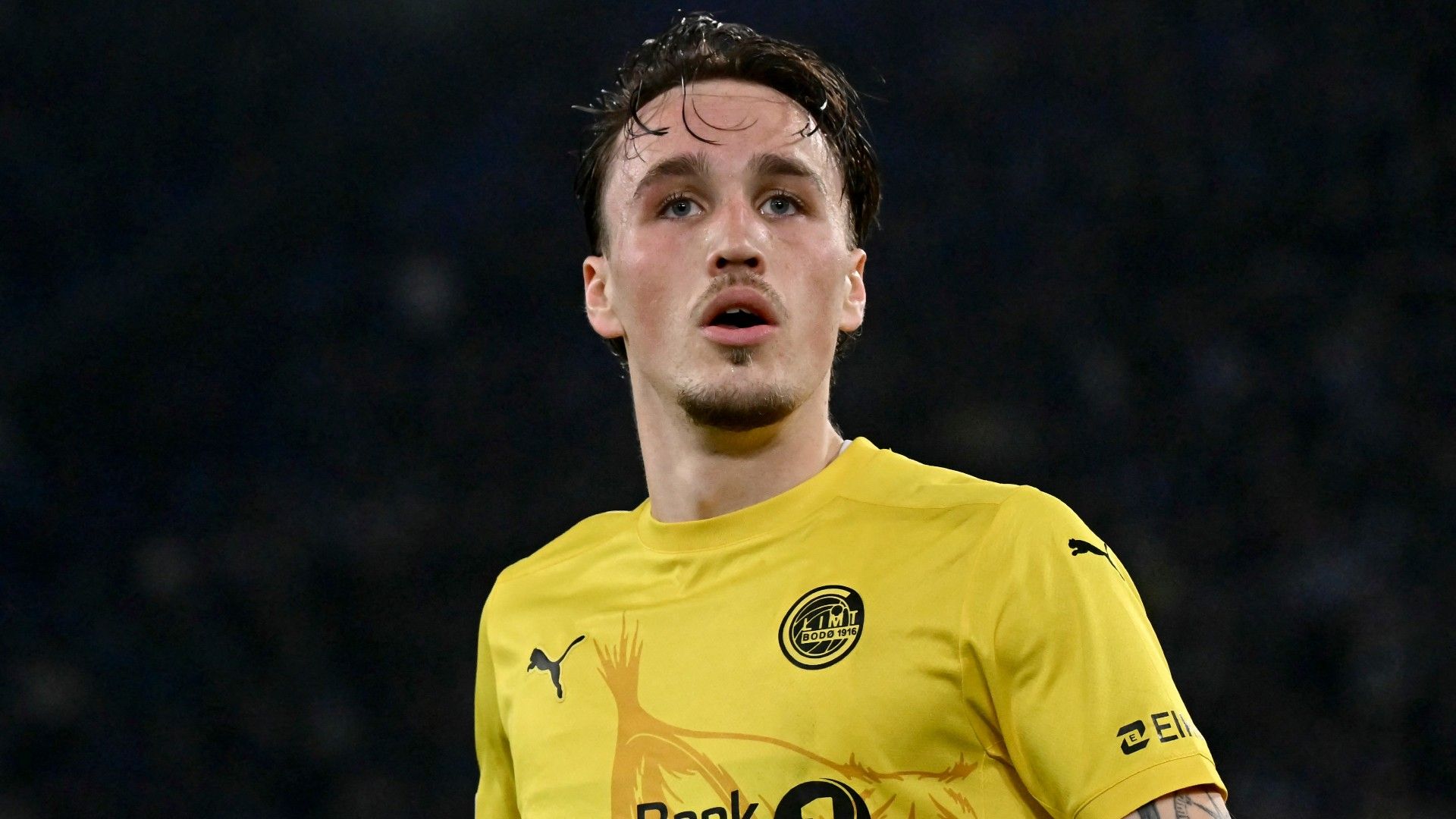 Bodo Glimt's Norwegian forward #21 Andreas Helmersen celebrates 