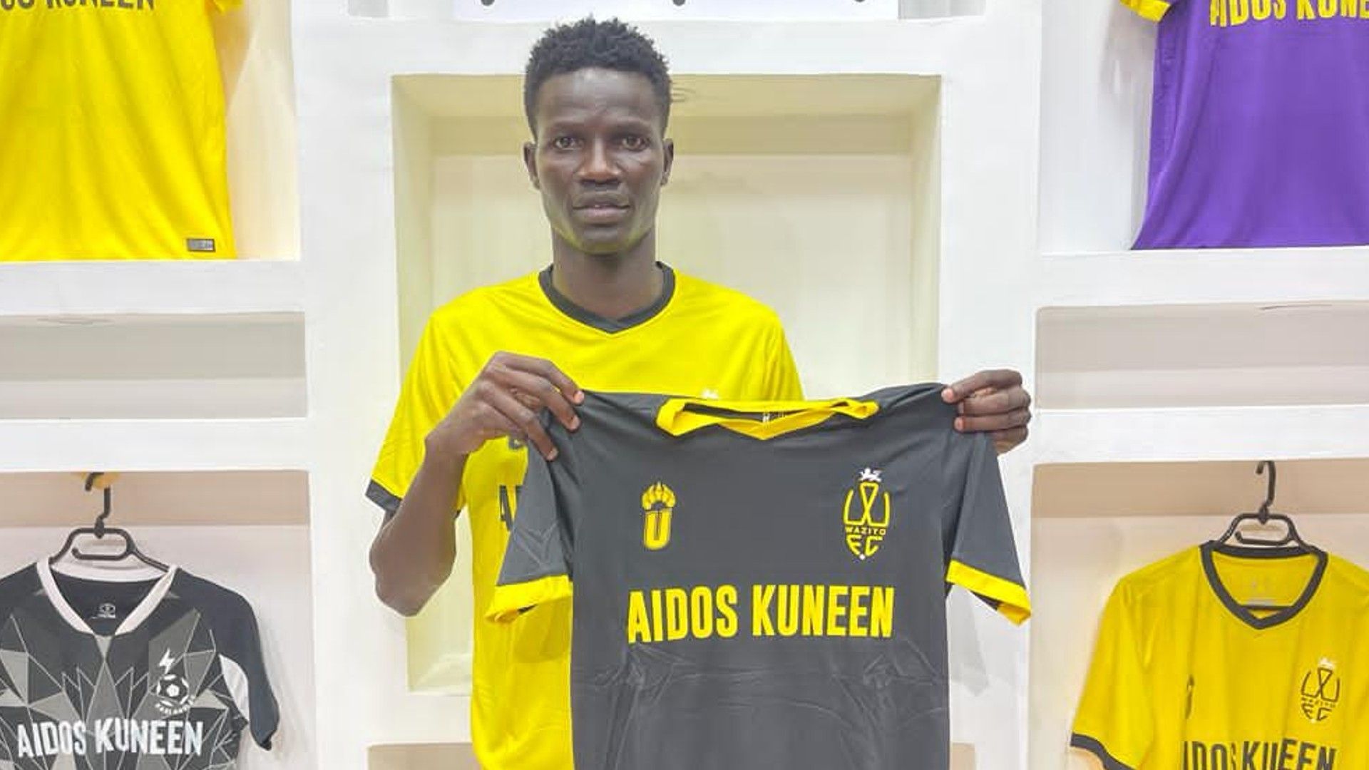 John Kuol from Vipers SC signs for Wazito FC.