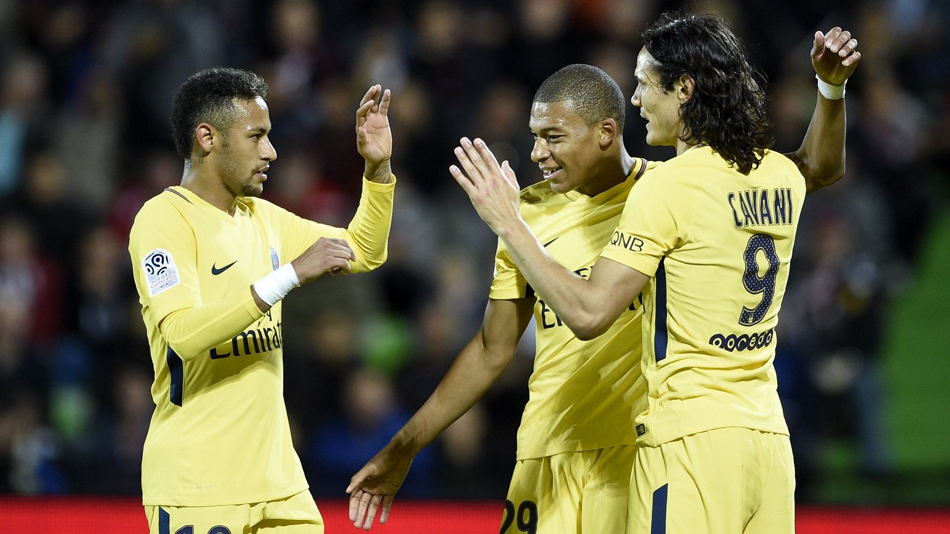 2017-09-09 PSG Neymar Mbappe Cavani