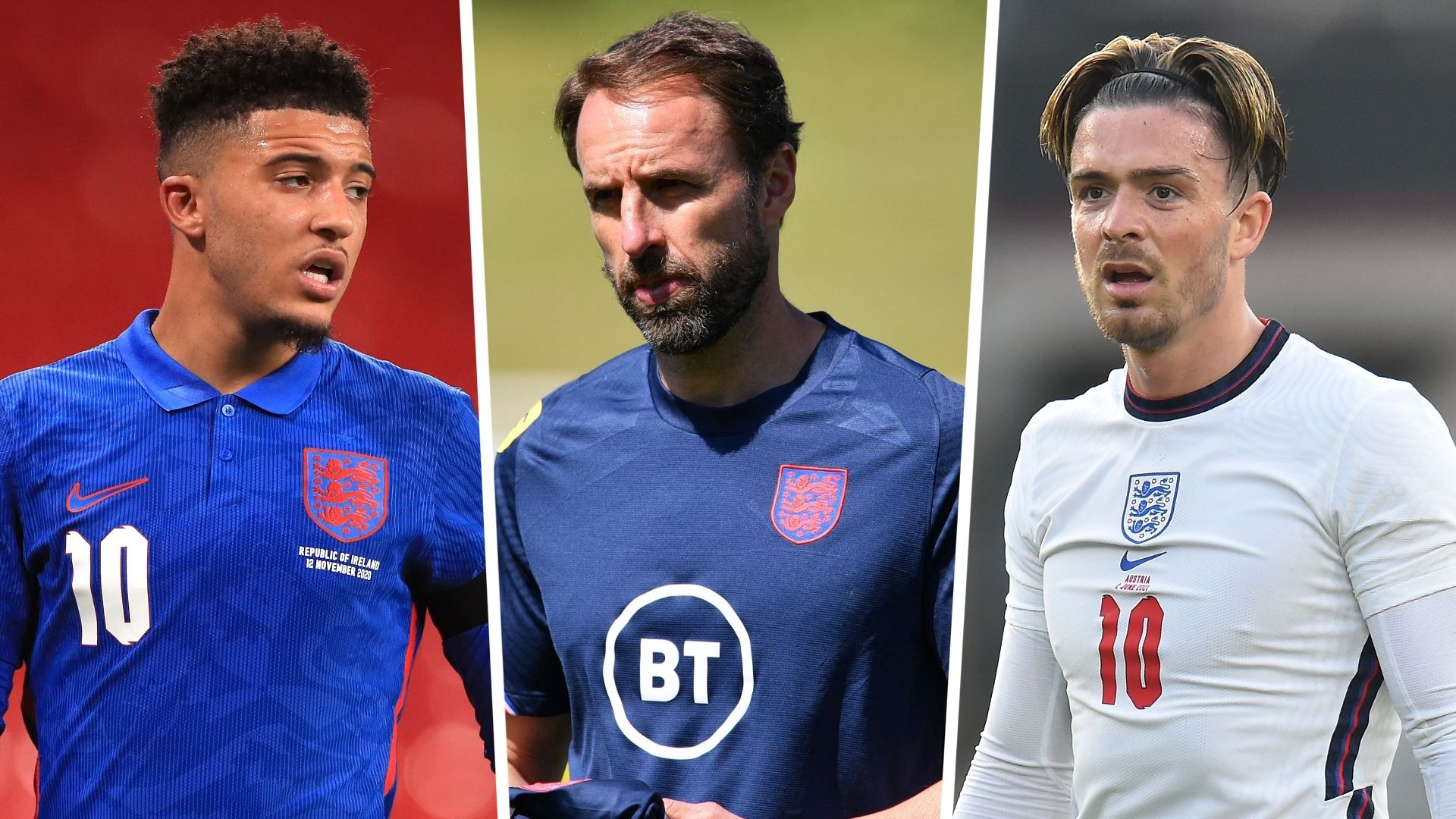 Jack Grealish Jadon Sancho Gareth Southgate England GFX