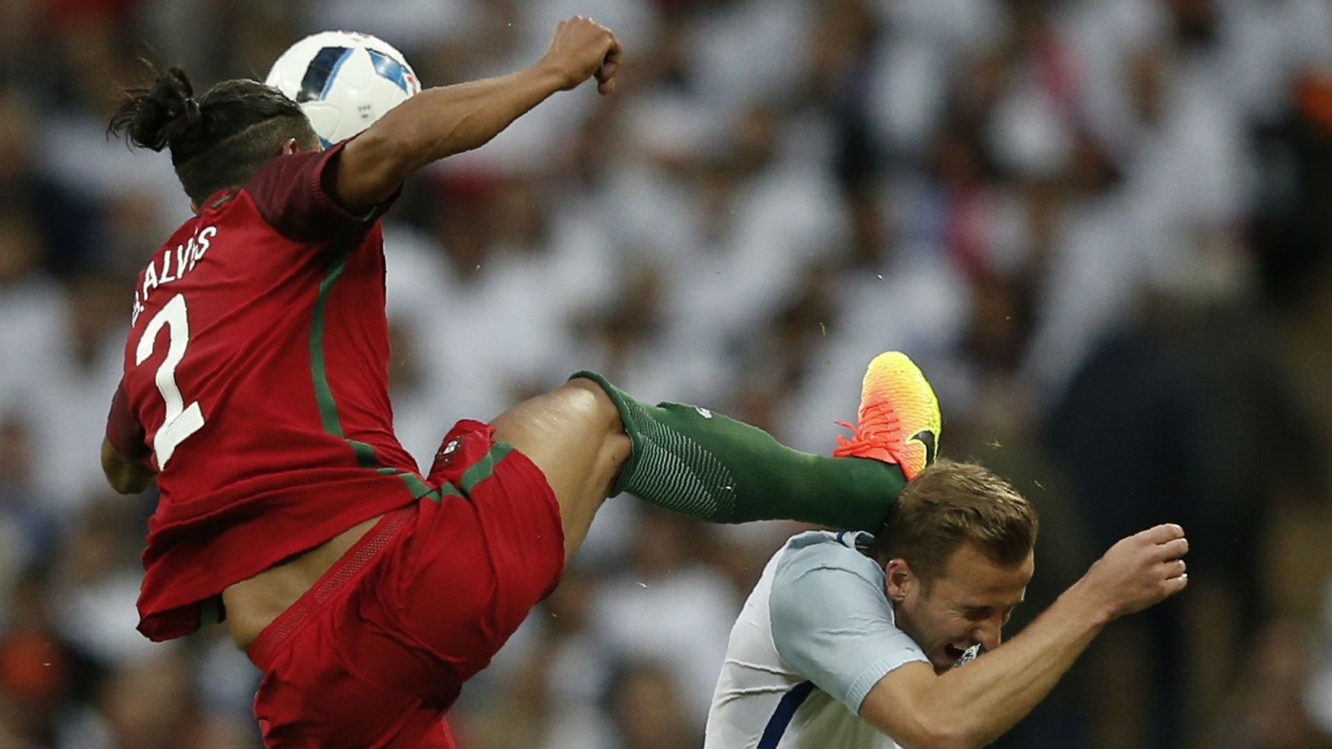 Bruno Alves and Harry Kane England v Portugal 02061
