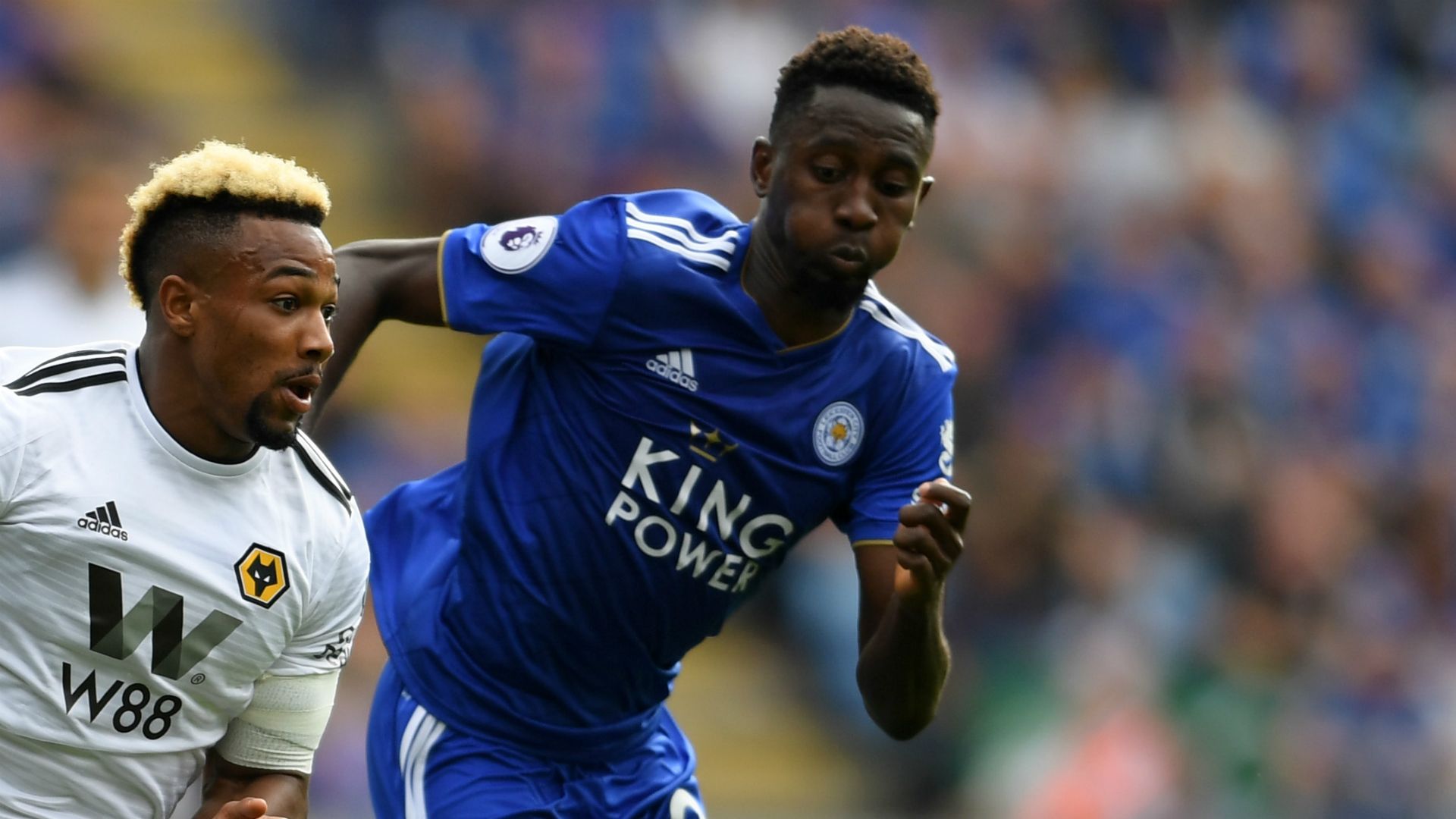 Adama Traore, Wilfred Ndidi - Leicester City v Wolverhampton Wanderers - Premier League