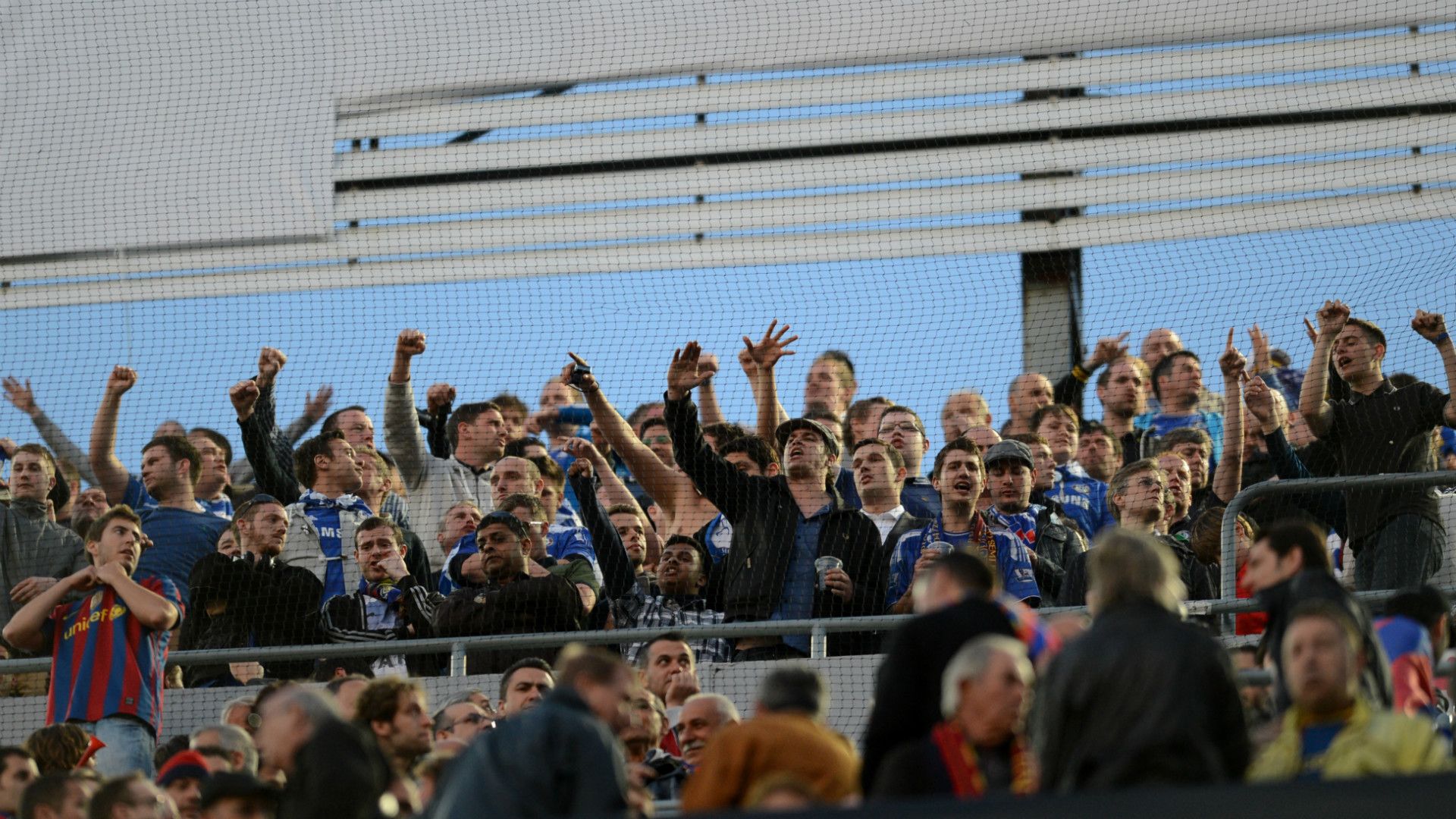 Chelsea fans at Camp Nou