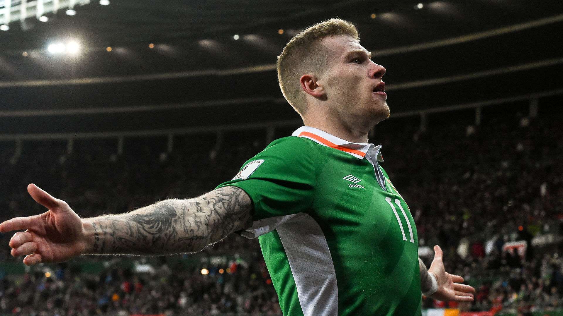 James McClean Republic of Ireland celebrates 12112016