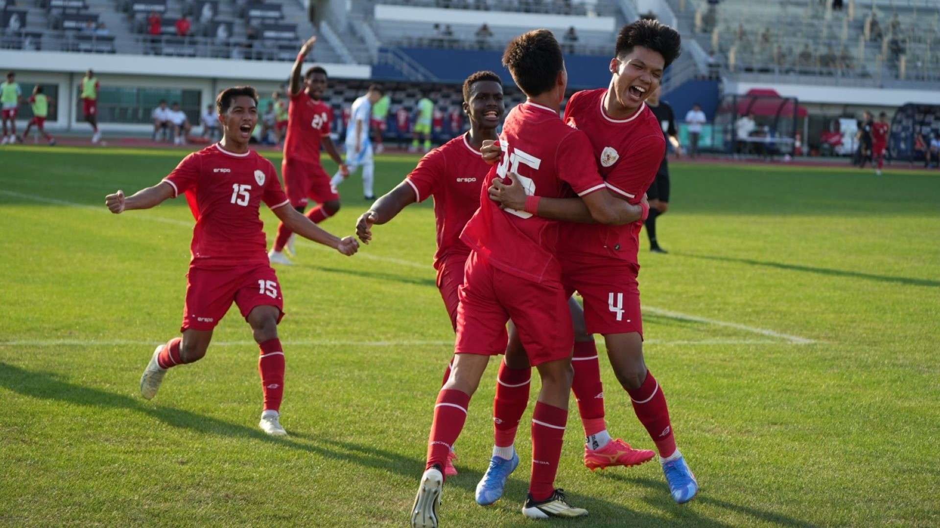 Selebrasi Timnas Indonesia U-20 vs Argentina U-20 28082024