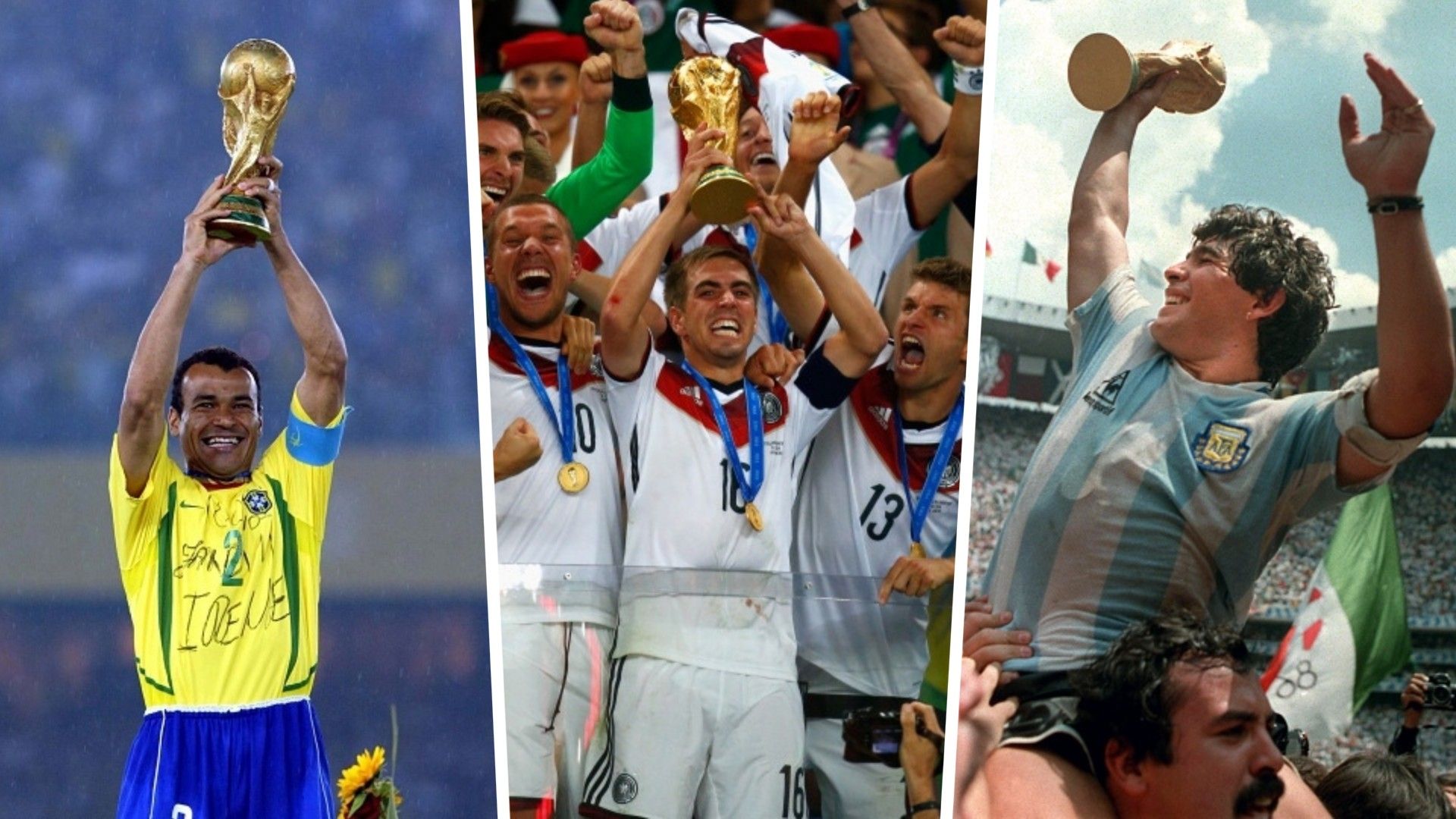 Cafu, Philipp Lahm, Diego Maradona, World Cup