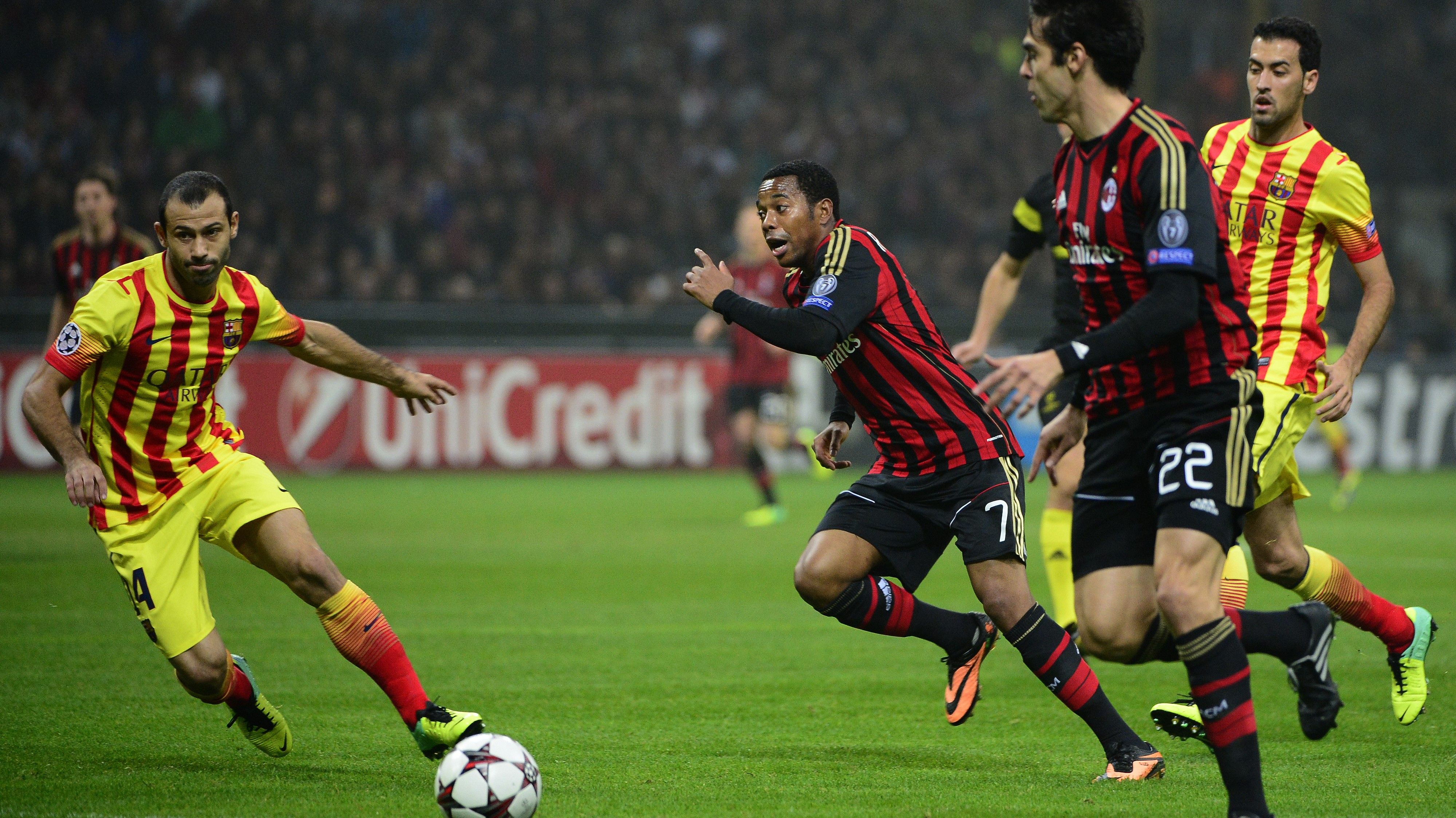 Robinho Kaka Milan Barcelona UCL 13 14