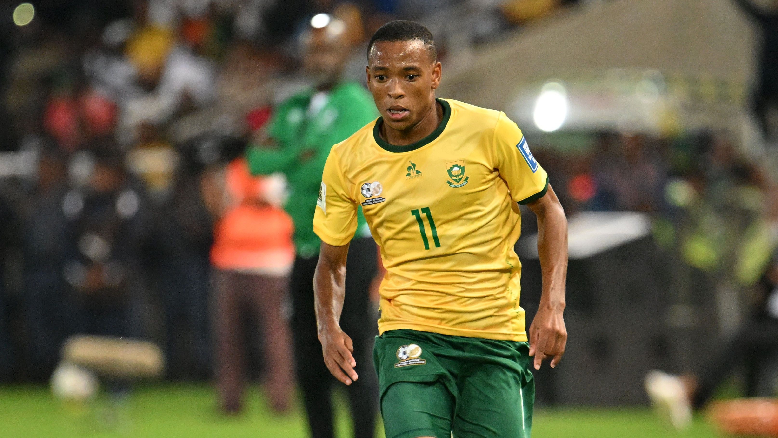 Relebohile Mofokeng of Bafana Bafana during the World Cup qualifier against Lesotho