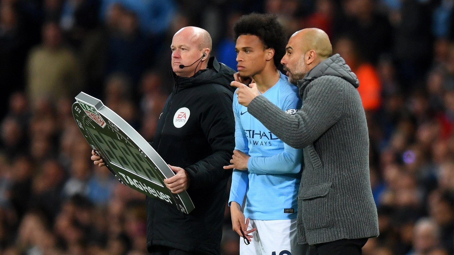 Leroy Sane Pep Guardiola Manchester City