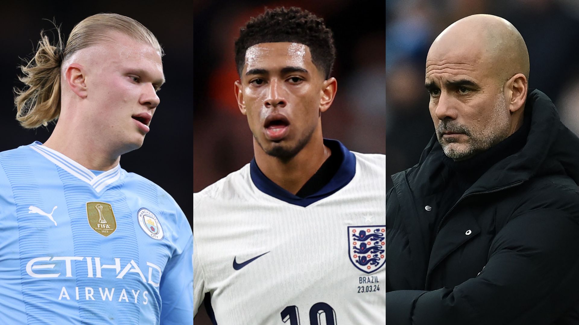 Erling Haaland Jude Bellingham Pep Guardiola