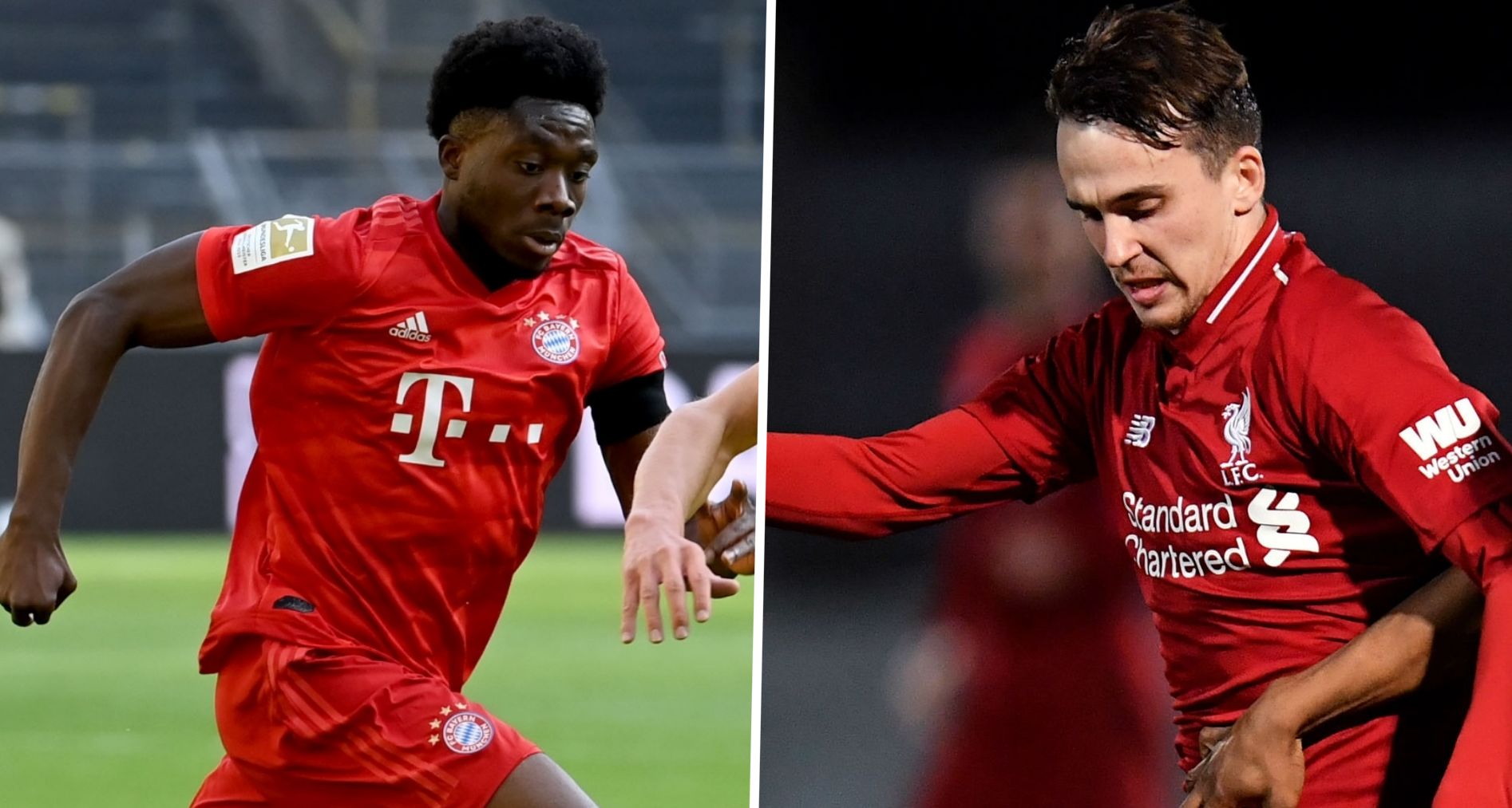 Alphonso Davies Bayern Munich Liam Millar Liverpool GFX