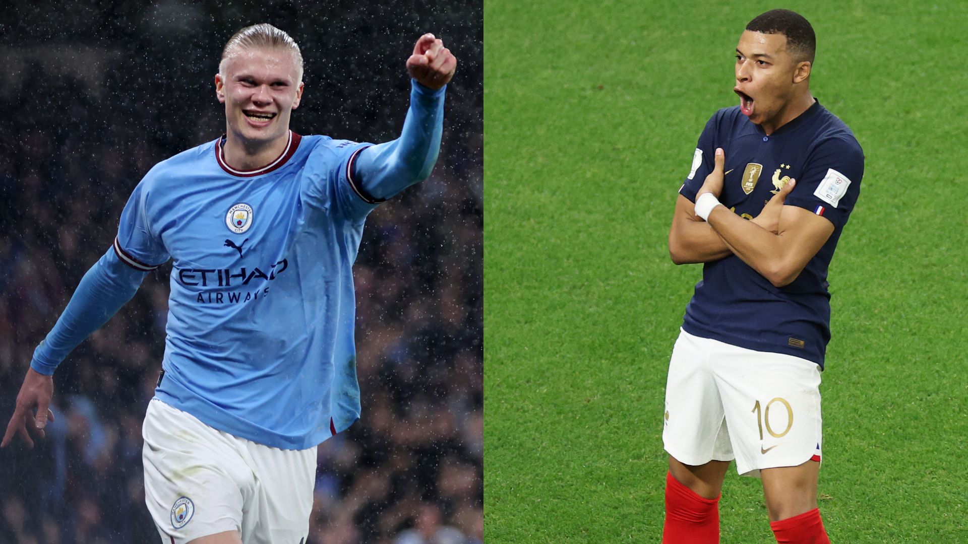 Erling Haaland, Kylian Mbappe GFX