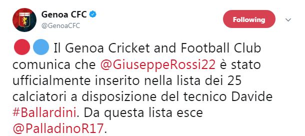 Genoa Rossi-Palladino