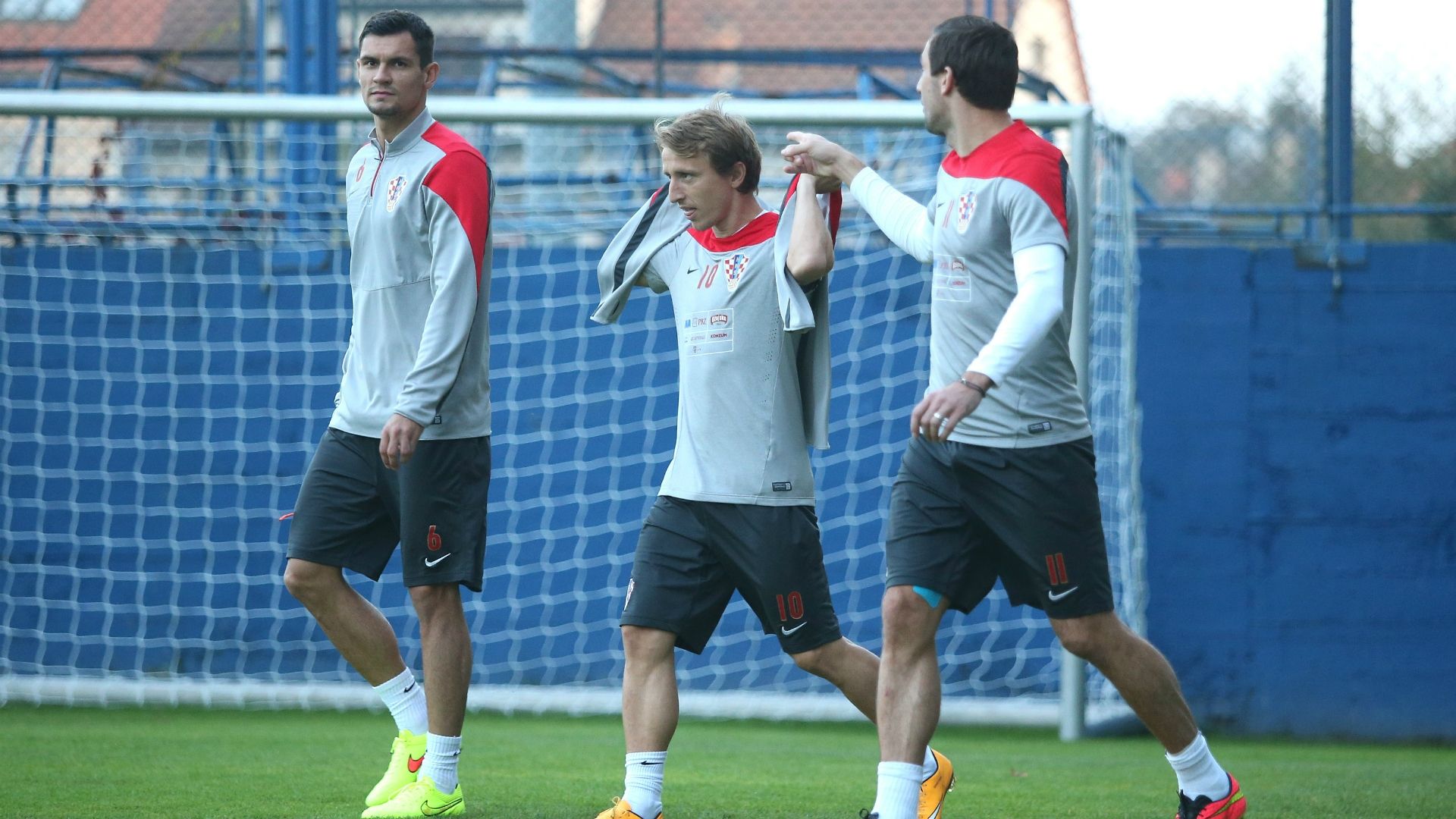 Dejan Lovren Luka Modric Darijo Srna Croatia Training