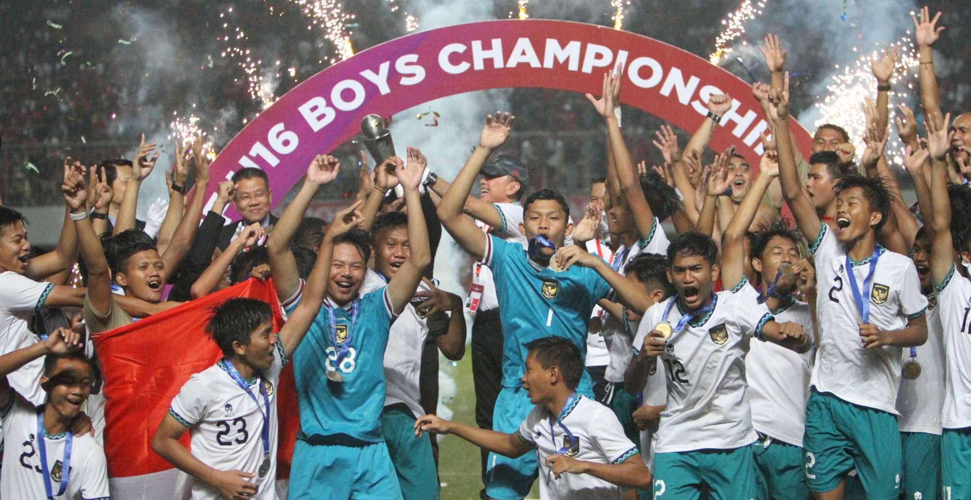 Selebrasi Timnas Indonesia U-16 (AFF U-16)