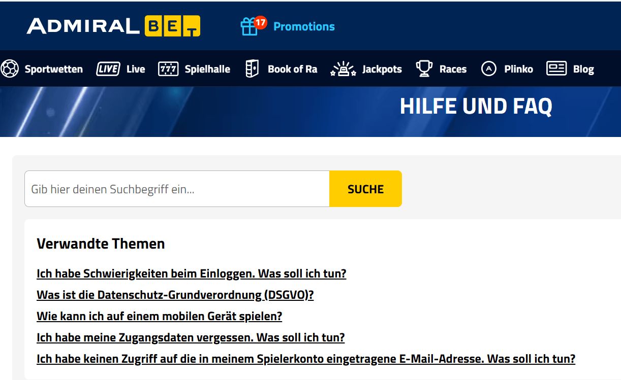 admiralbet faq