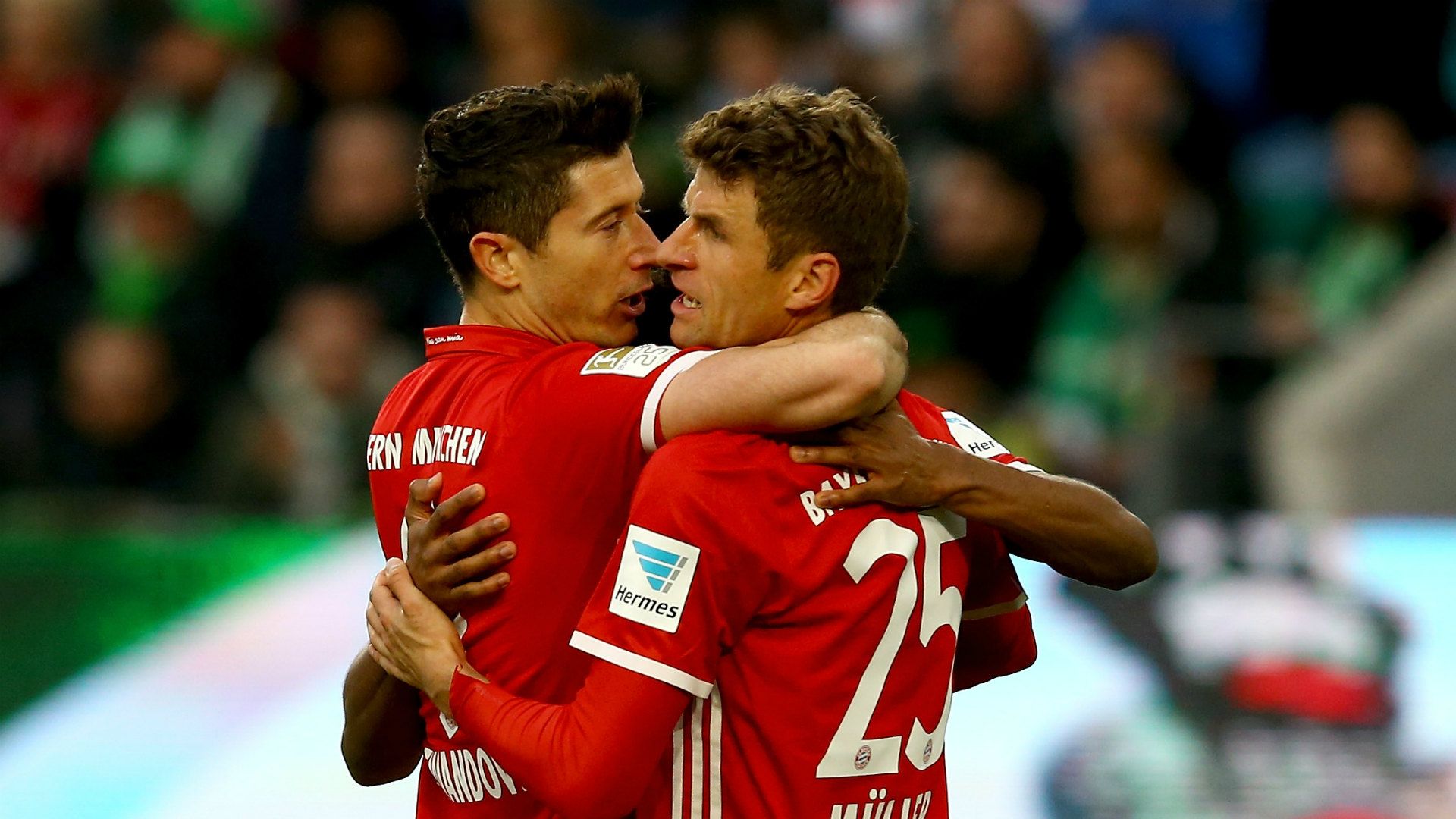 Robert Lewandowski Thomas Muller Bayern Munich 29042017