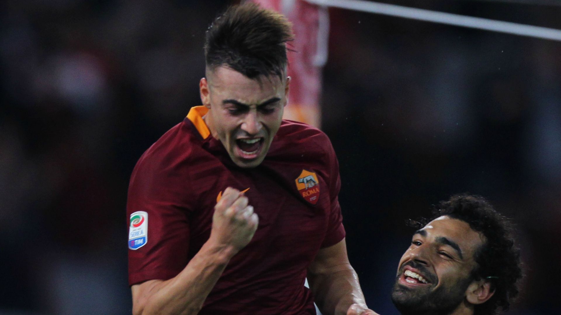 Stephan El Shaarawy celebrating Roma Palermo Serie A 23102016
