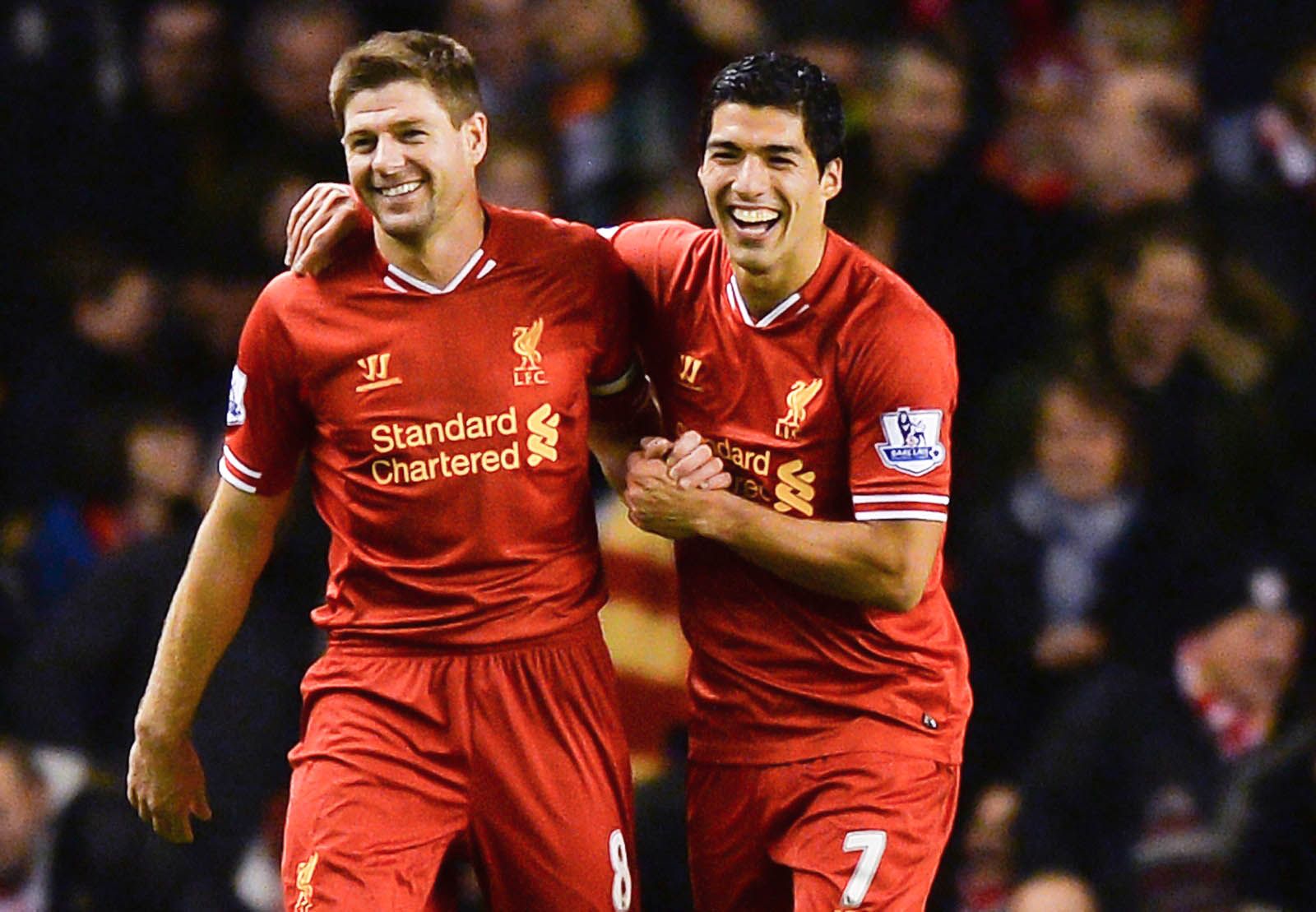 Steven Gerrard and Luis Suarez- Liverpool