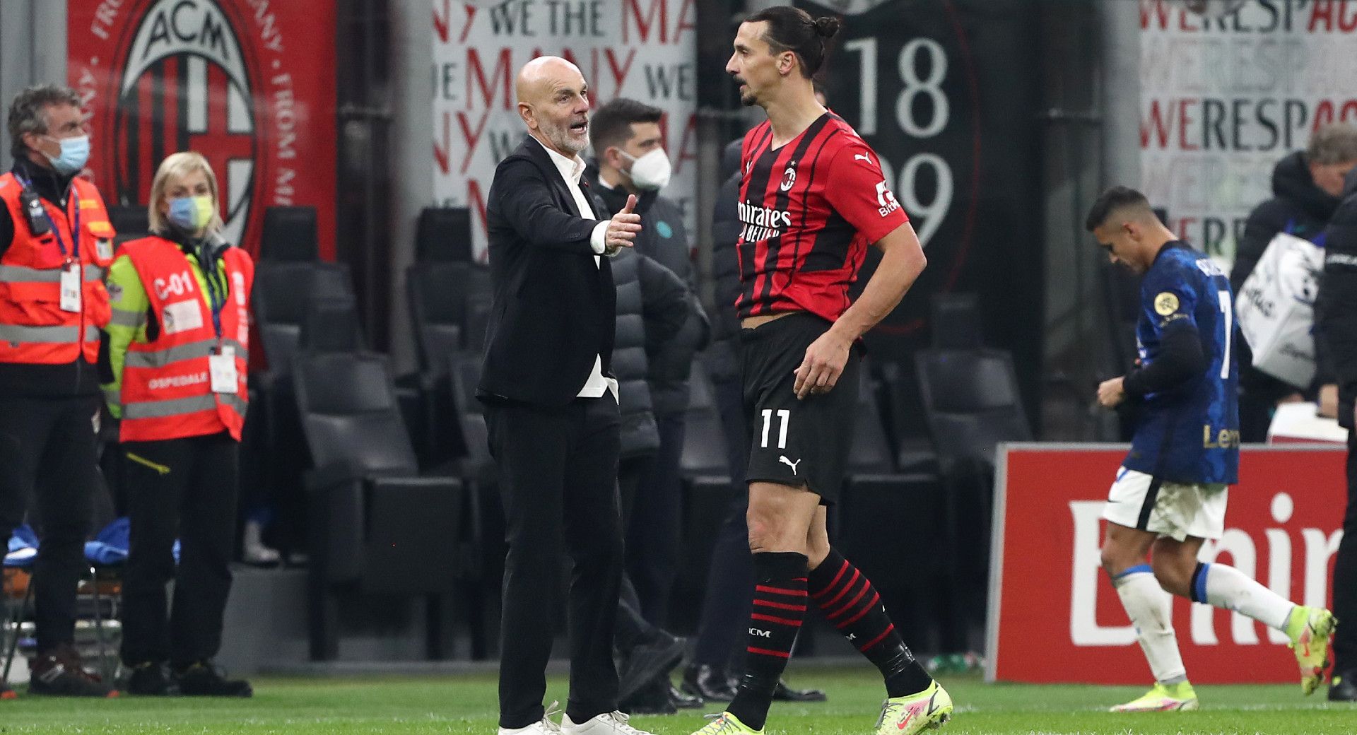 Zlatan Ibrahimovic Stefano Pioli Milan Inter Serie A