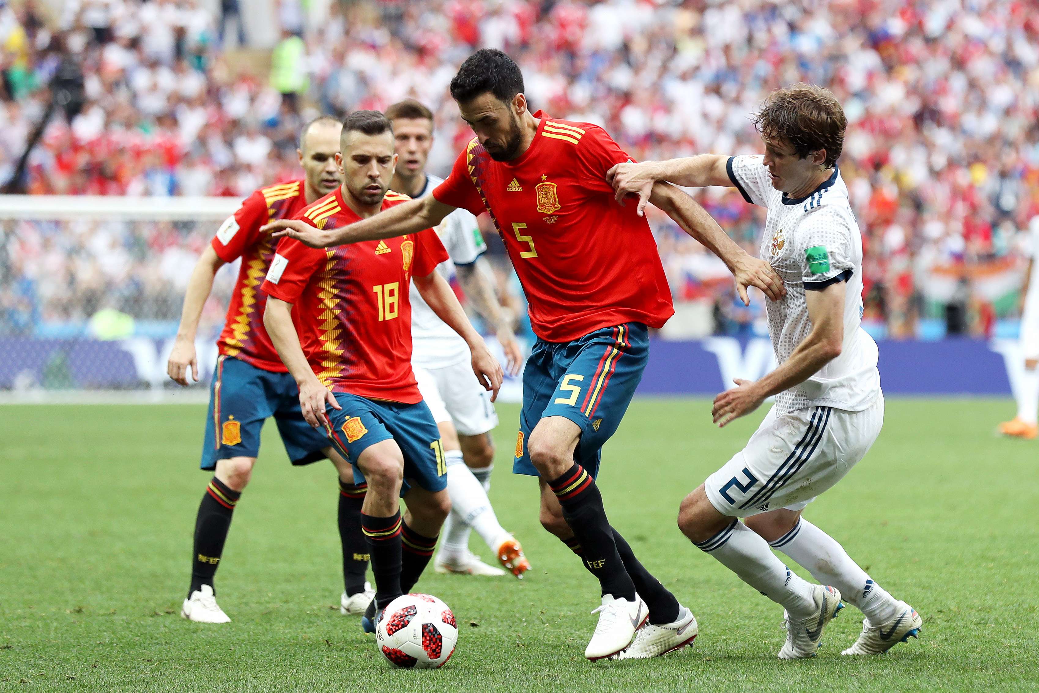 Sergio Busquets Spain Russia World Cup 07/01/18