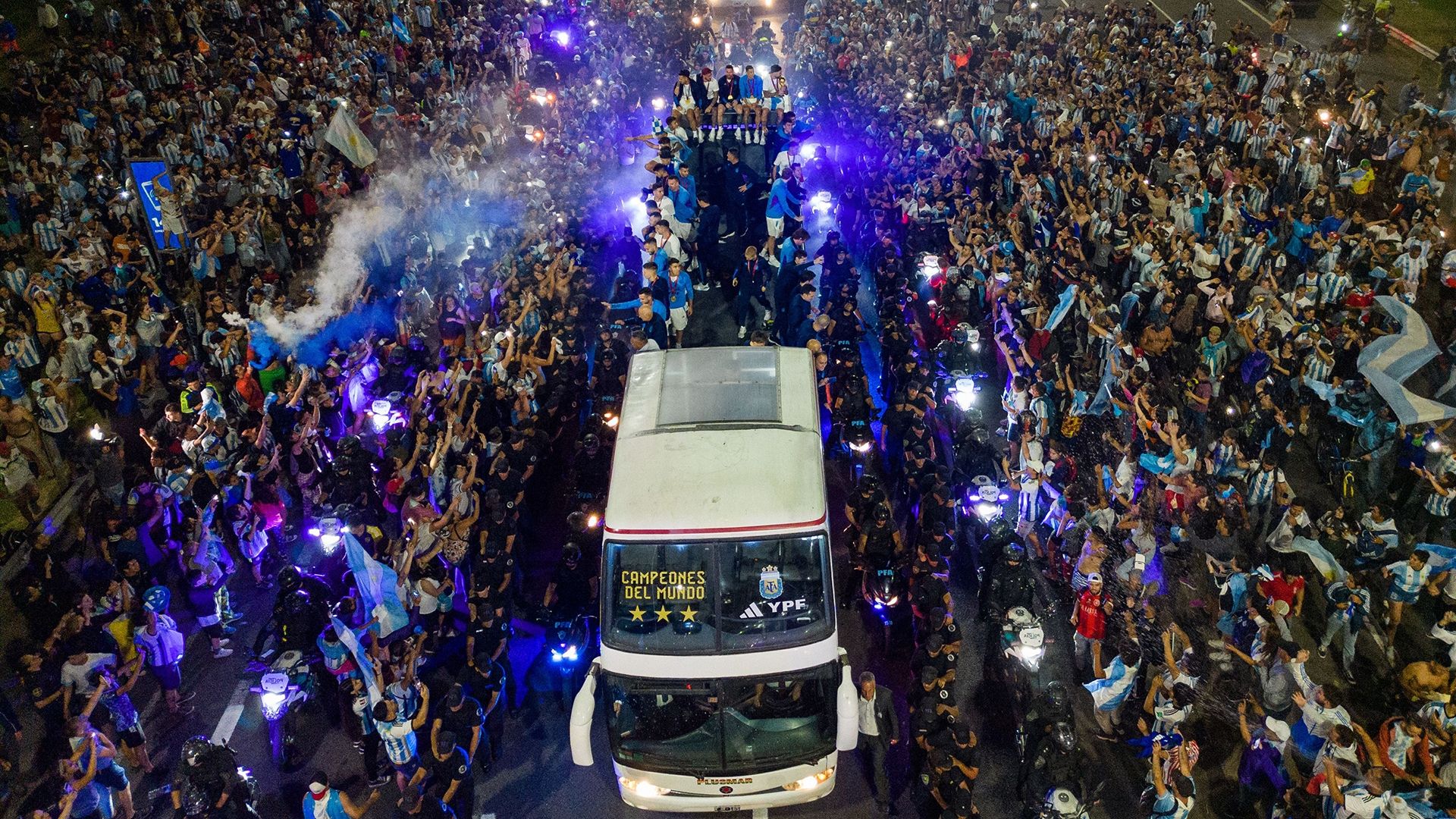 Llegada Argentina Campeon del Mundo 2022