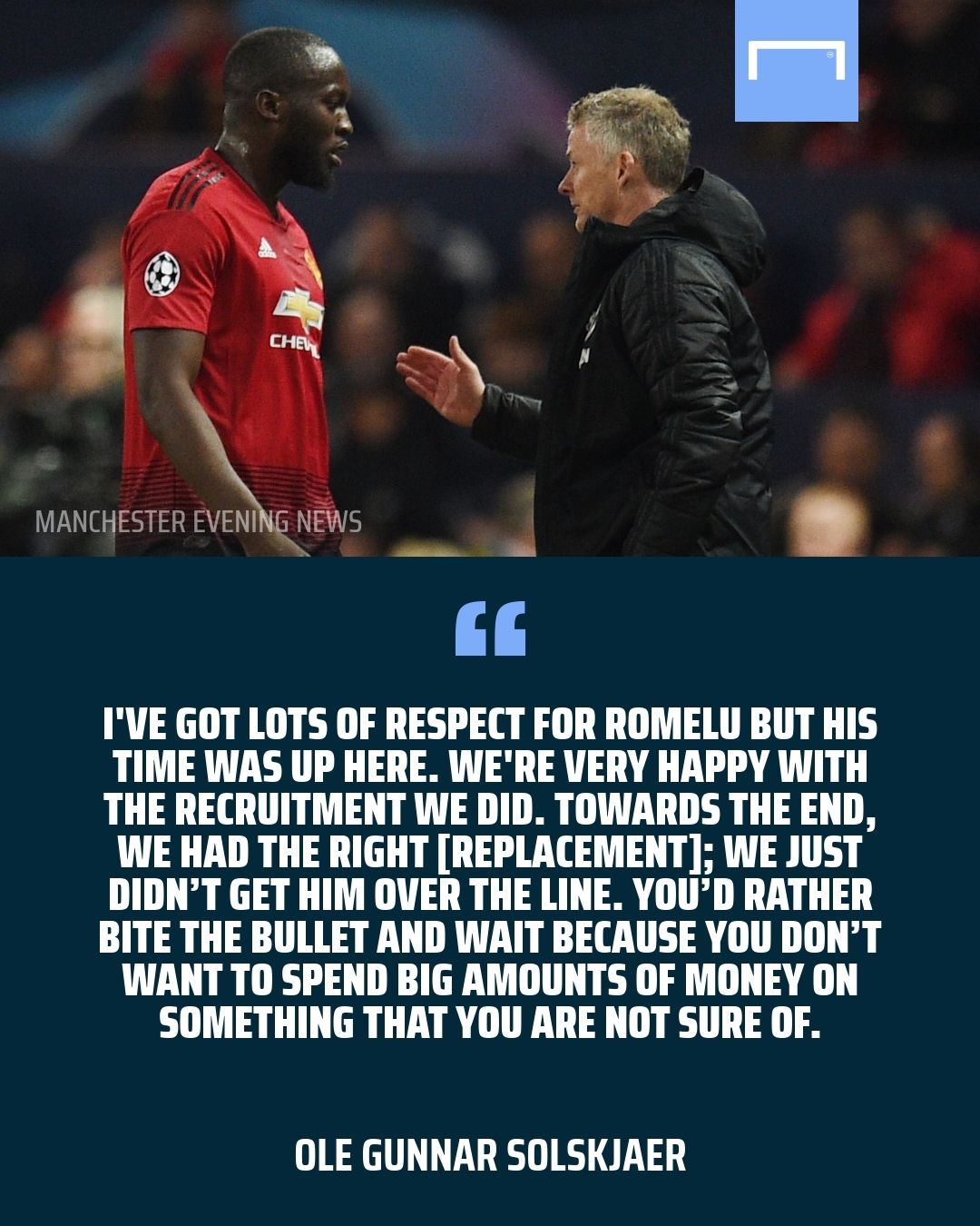 Ole Gunnar Solskjaer Romelu Lukaku Manchester United GFX