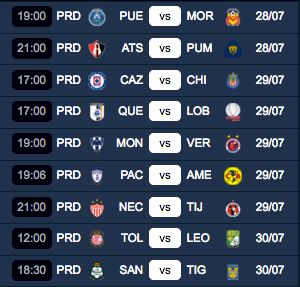 Jornada 2 Liga Mx