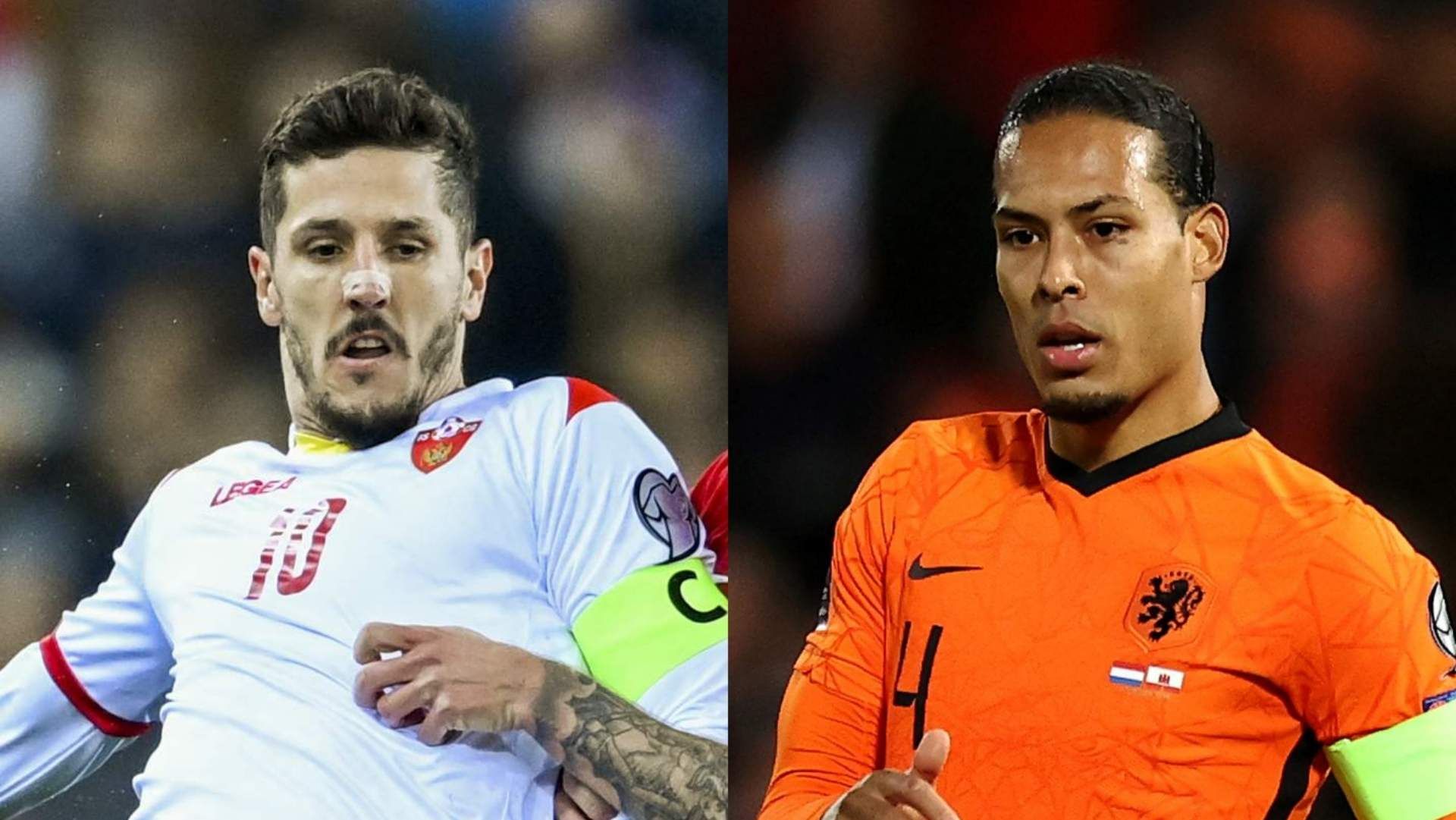 Stevan Jovetic Montenegro Virgil van Dijk Netherlands