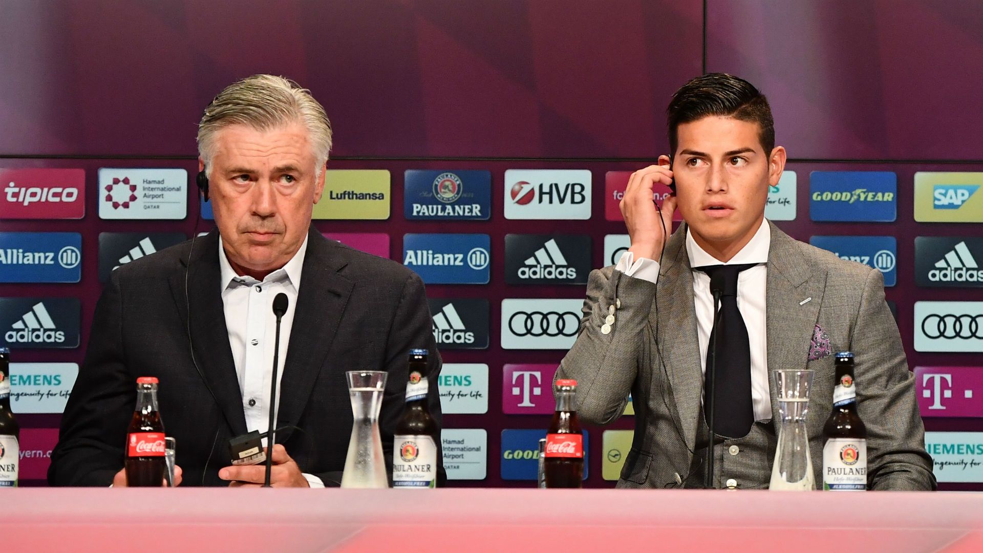 James Rodríguez & Carlo Ancelotti Bayern Munich 2017