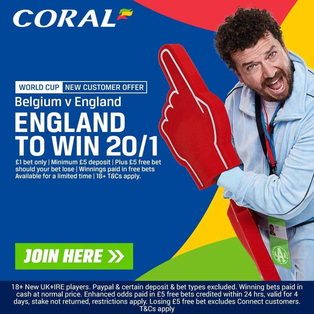 England Coral offer vs Belguim