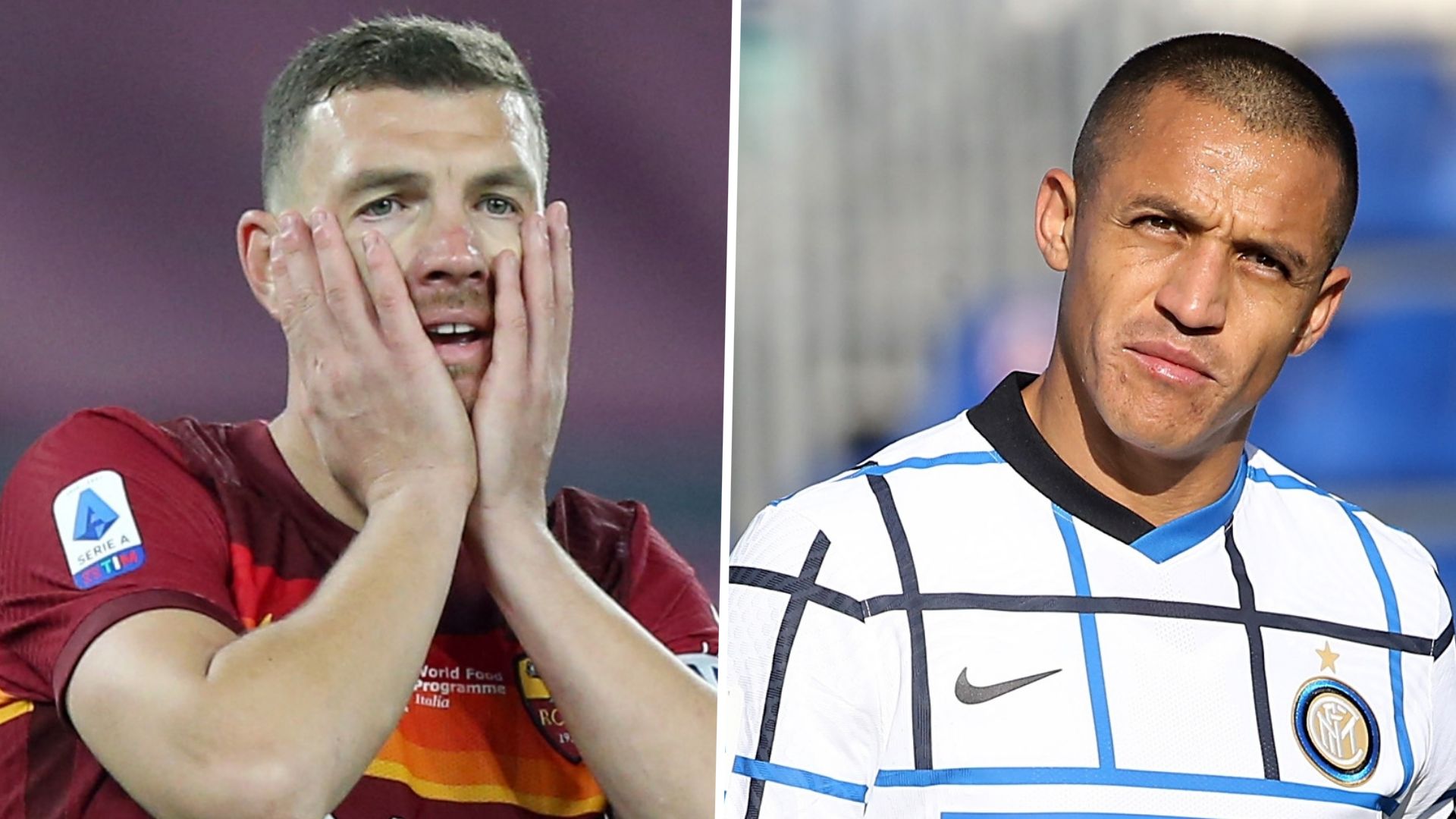 Dzeko Alexis Sanchez Roma Inter 2021