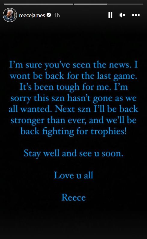Reece James apology instagram