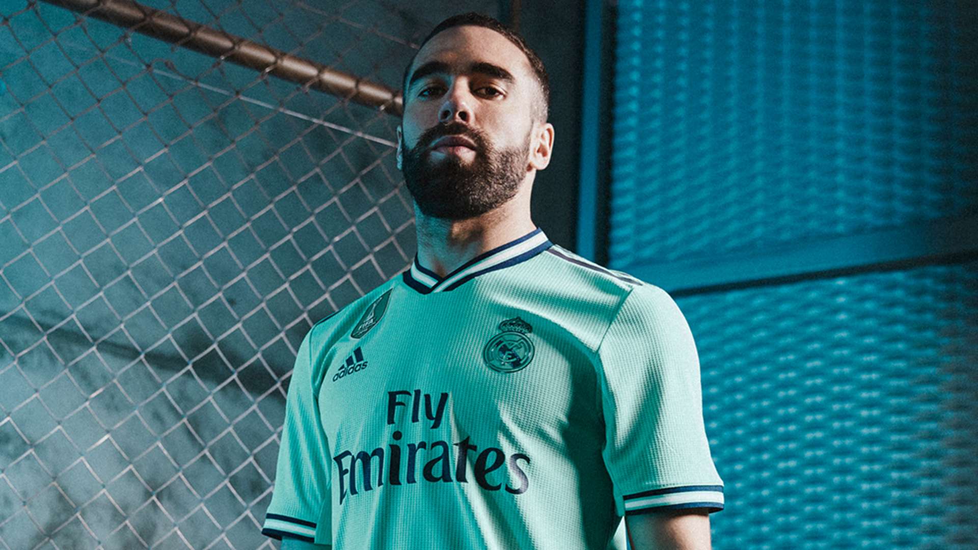 Dani Carvajal wearing the new third Real Madrid kit for 2019-20 season
