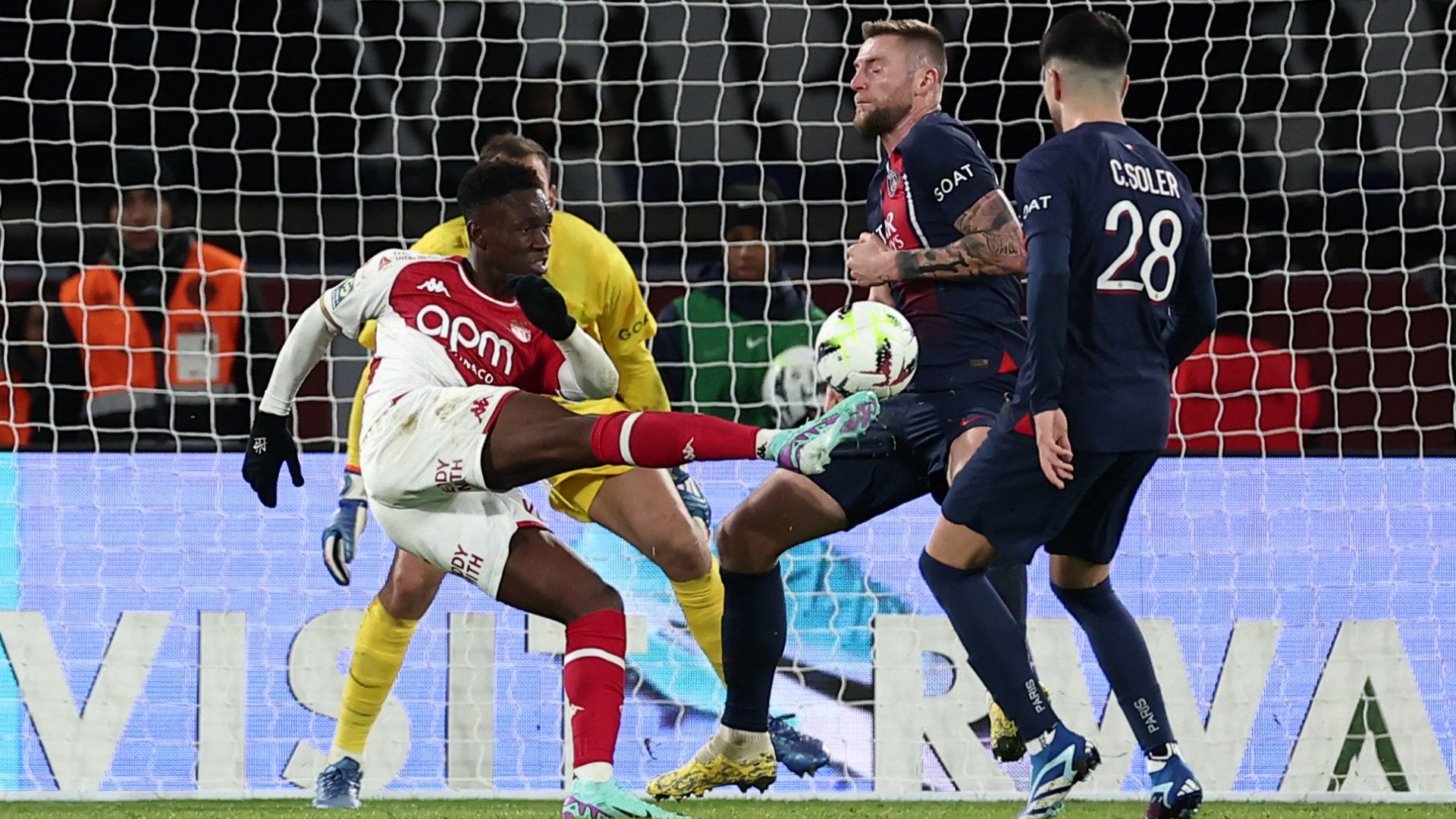 Folarin Balogun Monaco vs PSG 2023