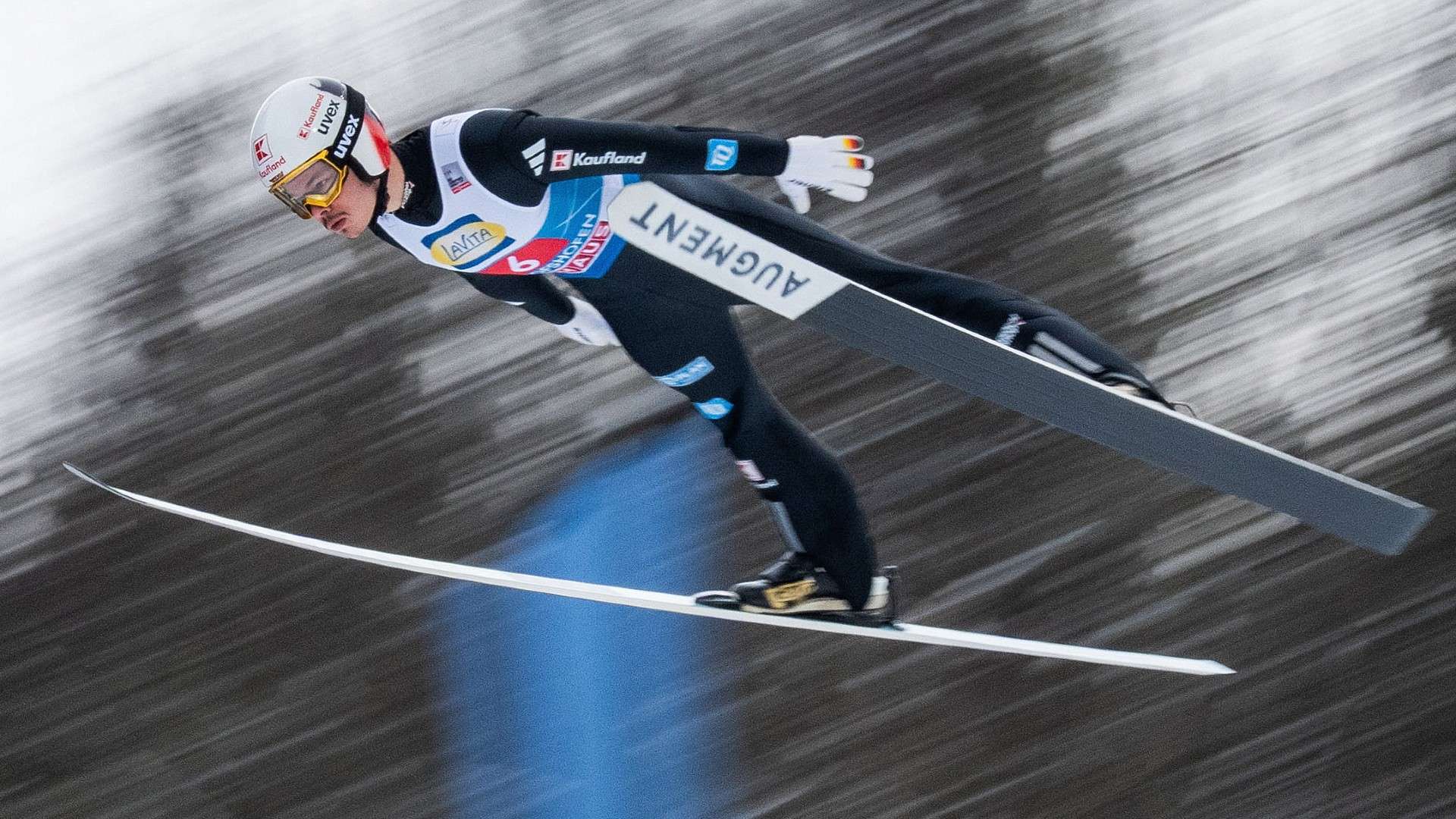Germany's Philipp Raimund soars through the air