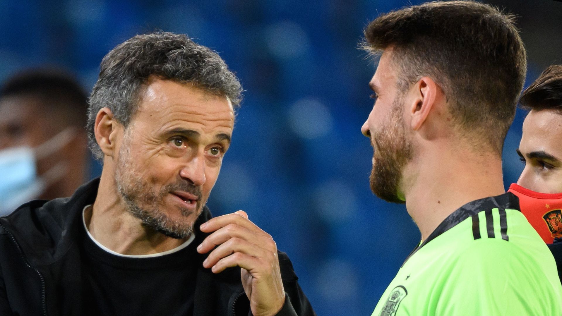 Luis Enrique y Unai Simón (España)