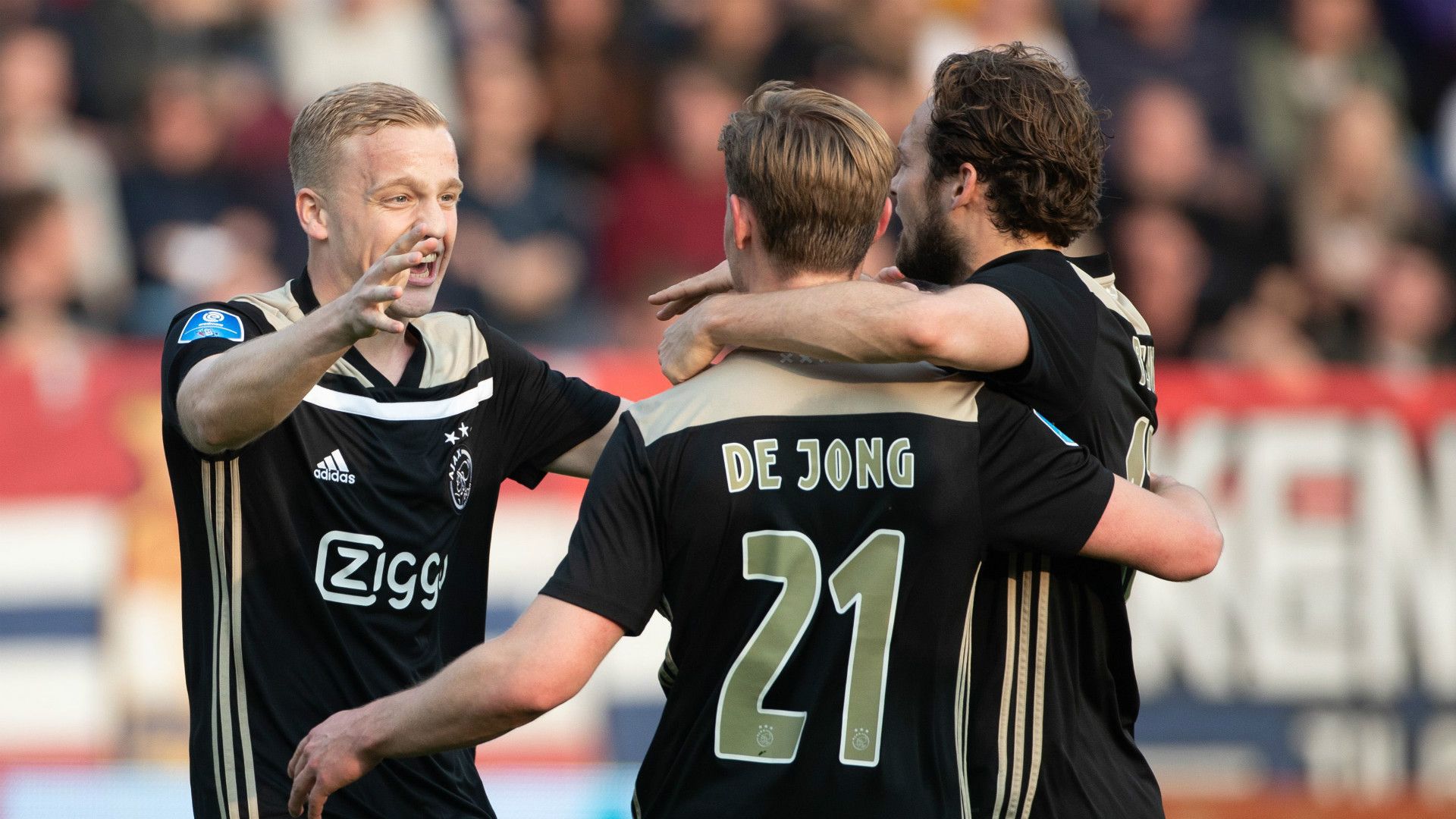 Ajax celebrating Willem Eredivisie