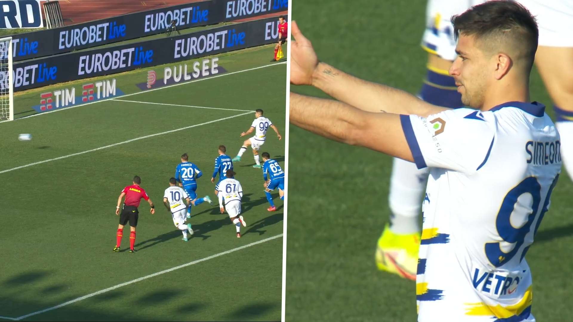 Giovanni Simeone penalty missed Empoli Verona