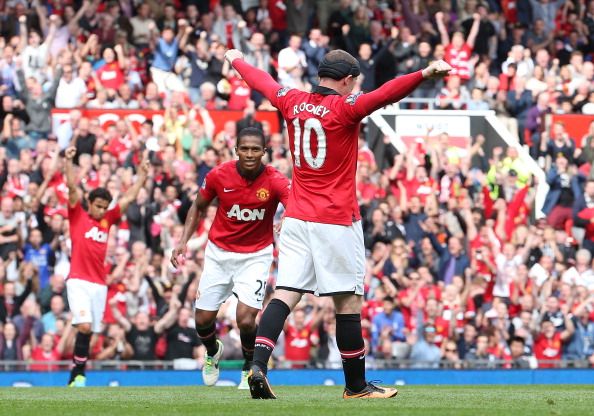 Wayne Rooney Celebrate goal For Manchester United 2-0 Crystal Palace
