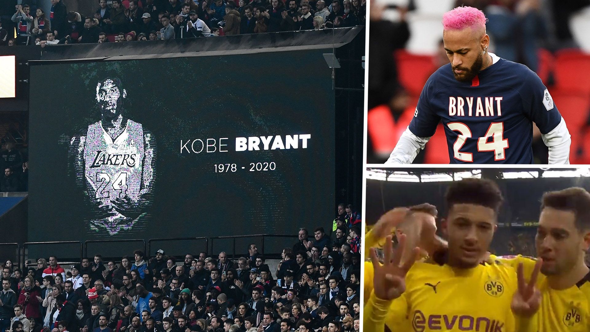 Kobe Bryant Tribute Neymar Jadon Sancho
