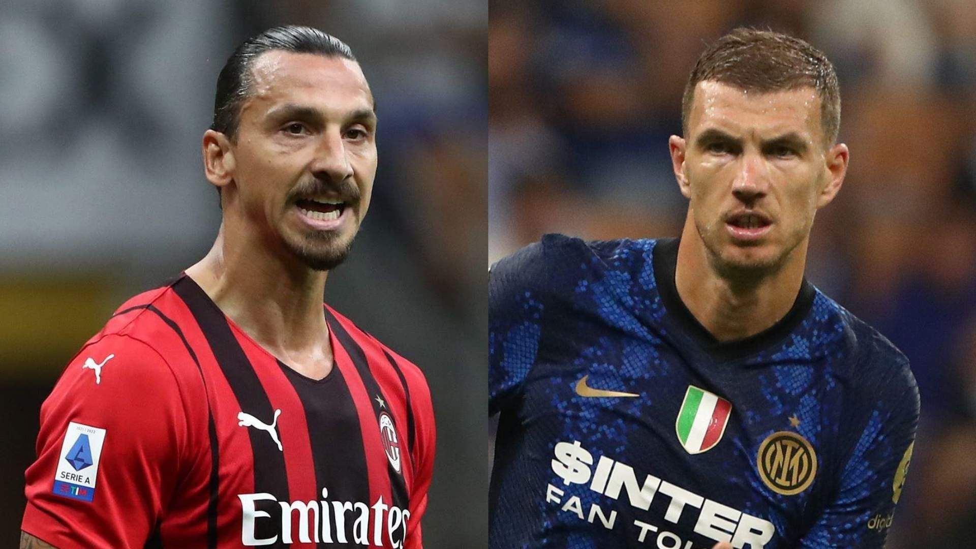 Zlatan Ibrahimovic Milan Edin Dzeko Inter