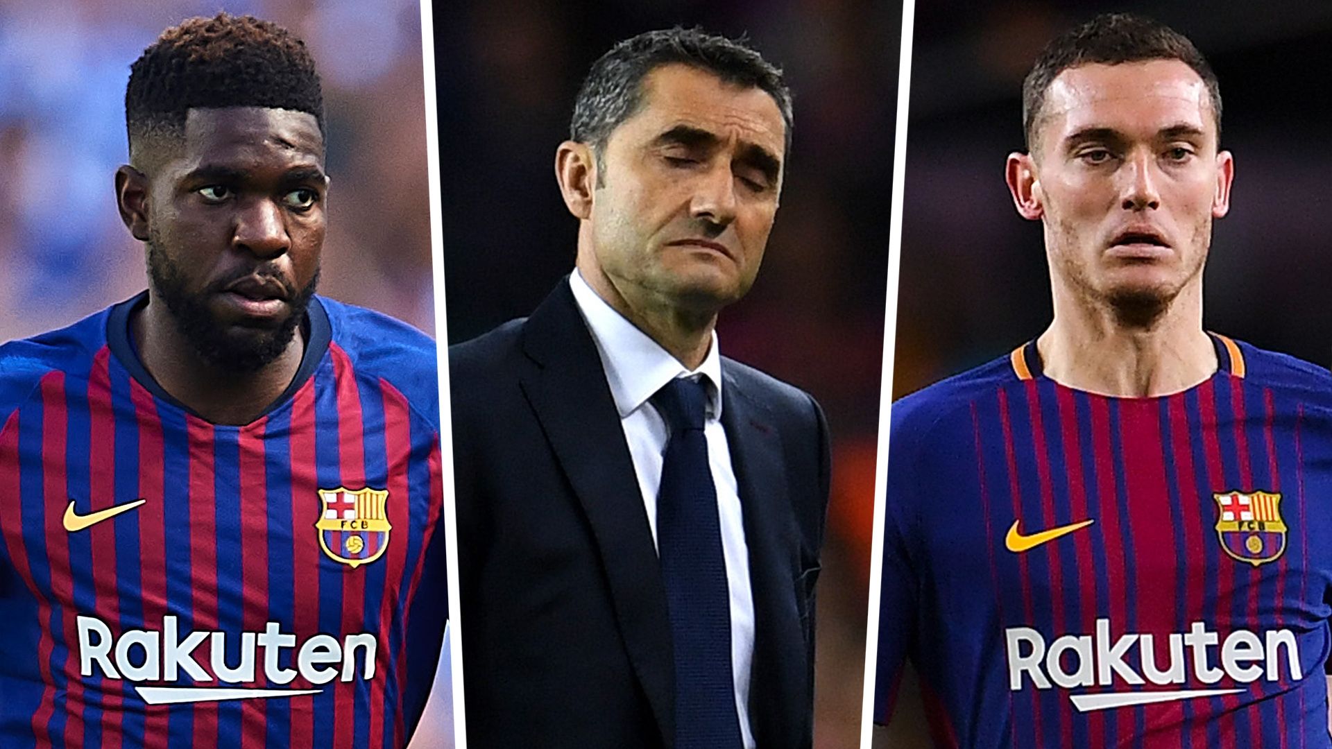 Samuel Umtiti Ernesto Valverde Thomas Vermaelen Barcelona 2018