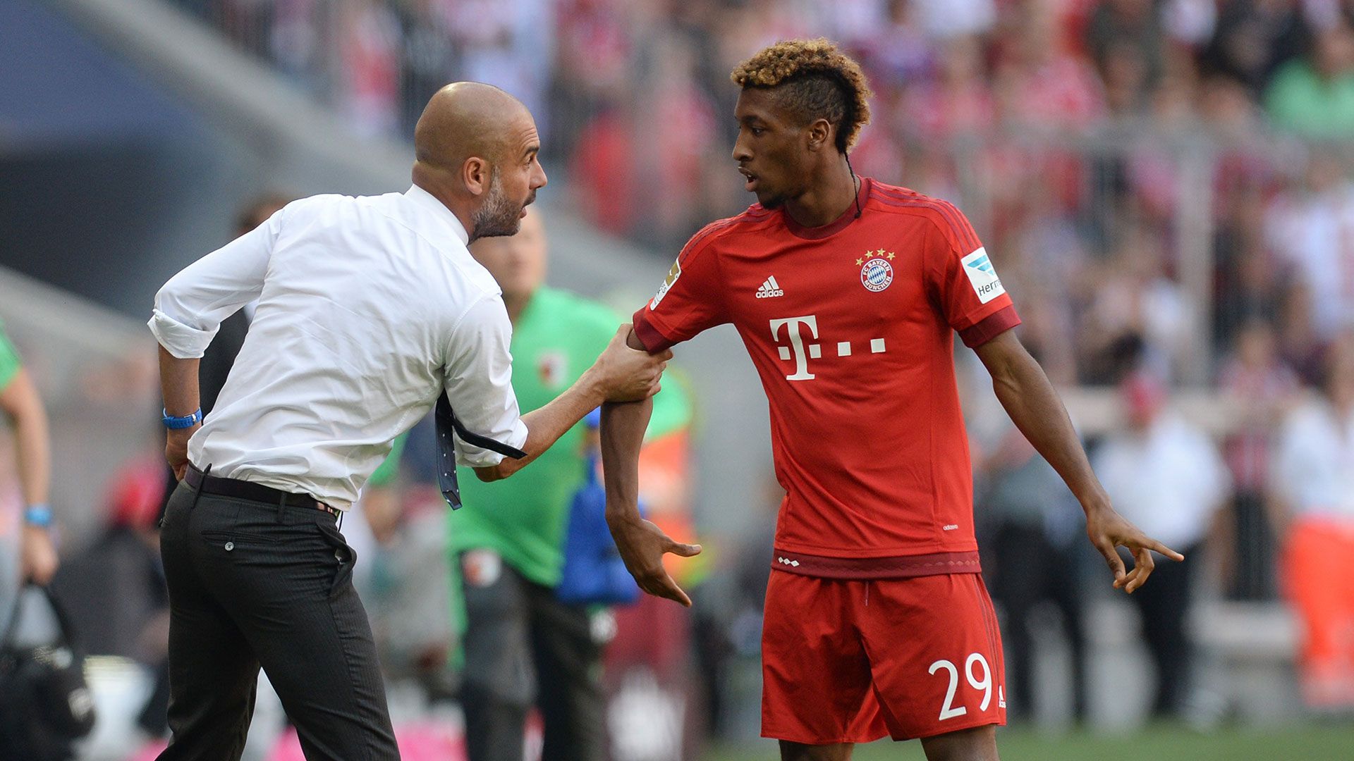 Pep Guardiola Kingsley Coman Bayern Munich