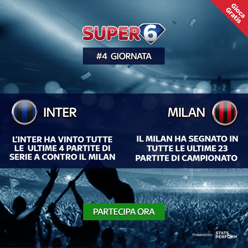 Infografica giornata 4 super6