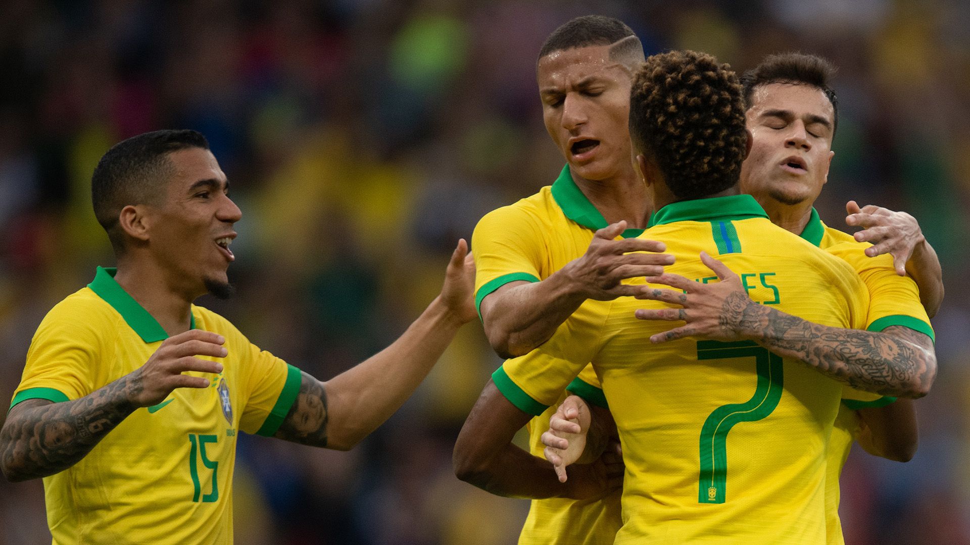 Neres Richarlison Coutinho Allan Brasil Honduras Amistoso 09062019
