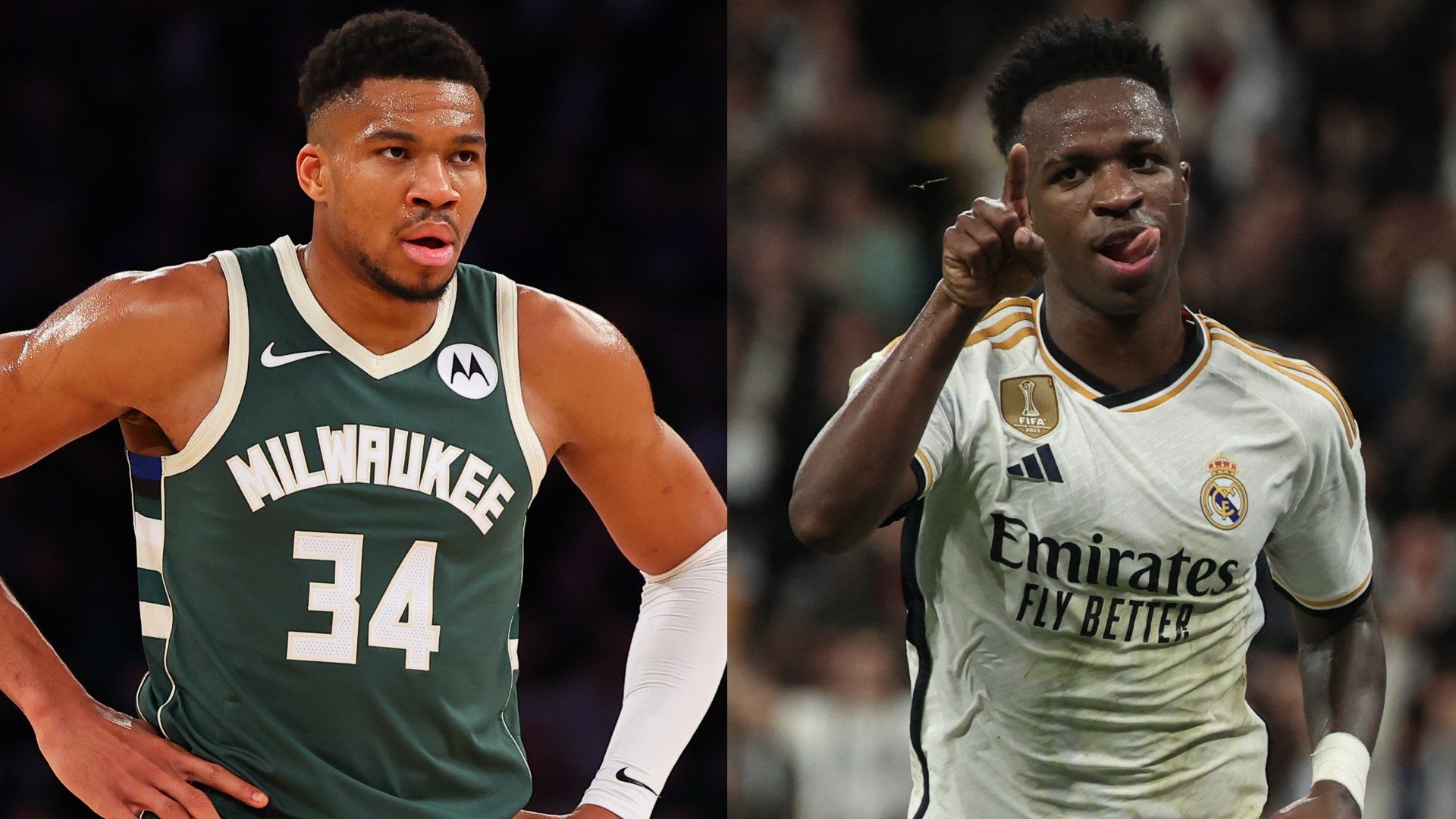 Giannis Antetokounmpo Vinicius Junior split