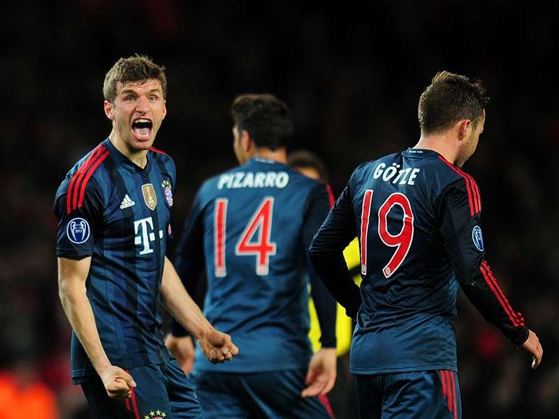 Thomas Mueller Arsenal Bayern Muenchen Champions League 02192014