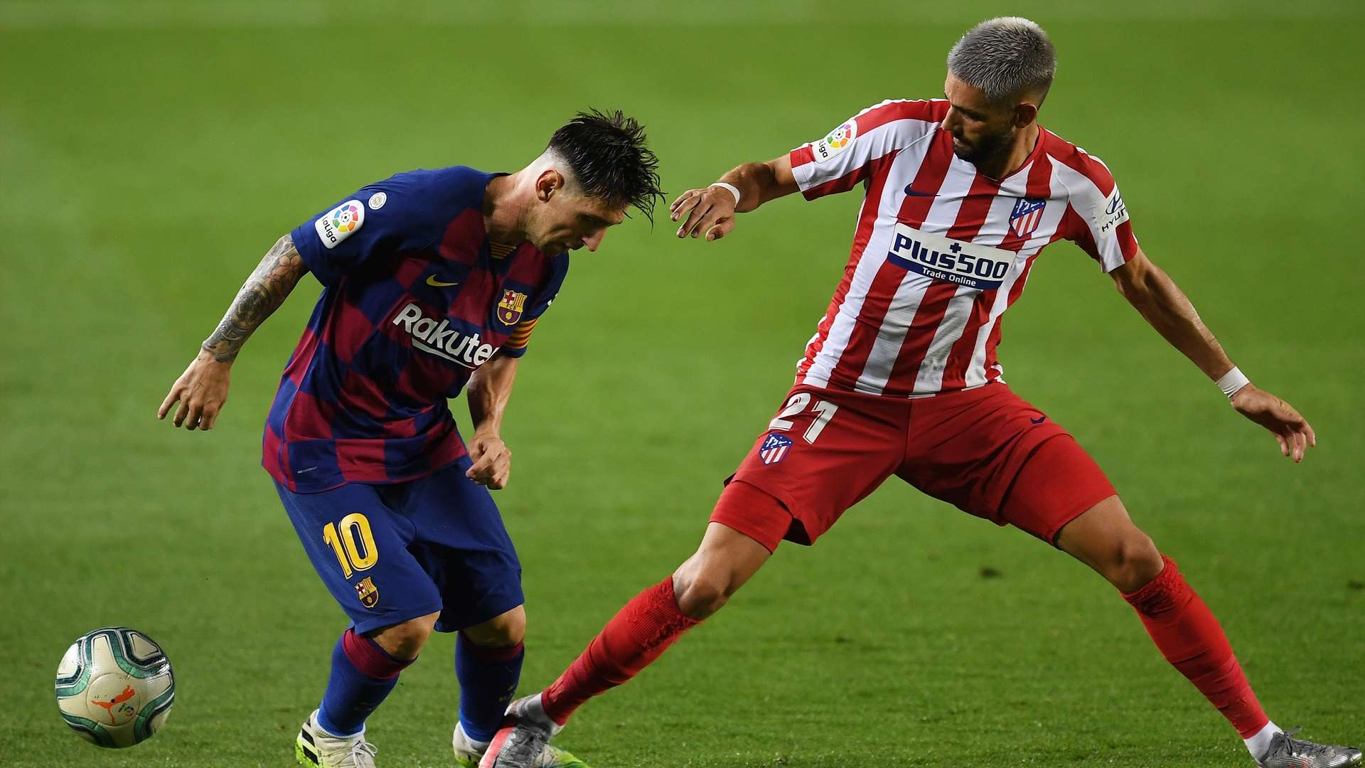 Carrasco y Messi, Atlético de Madrid y Barcelona